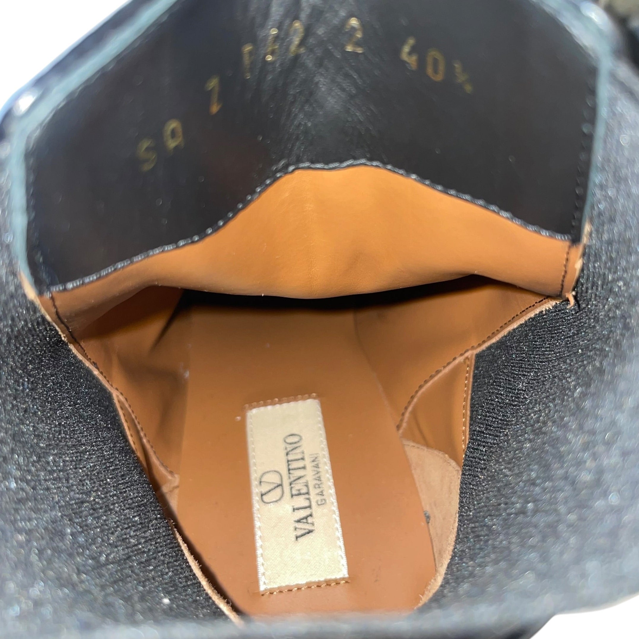 VALENTINO GARAVANI/Booties/EU 40/Leather/BLK/rockstud buckle booties view 5