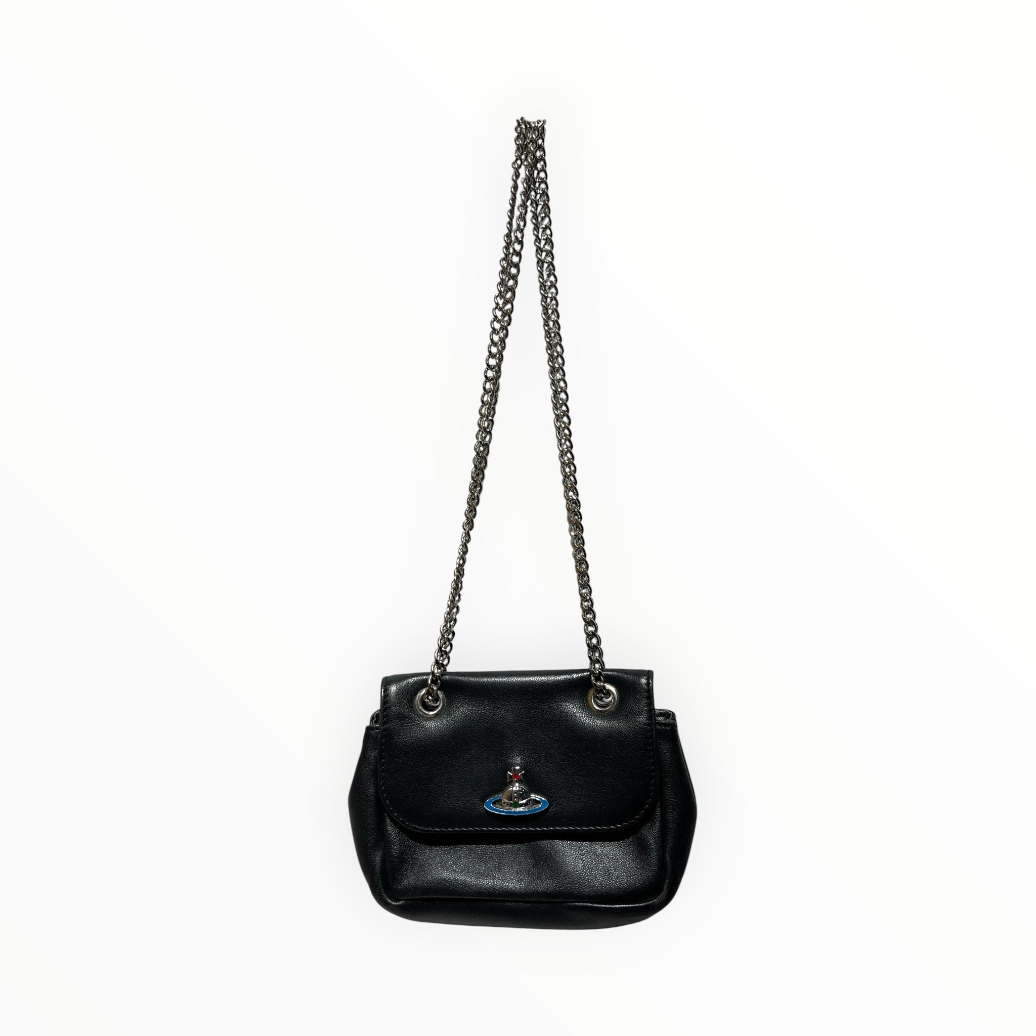 Vivienne Westwood/Cross Body Bag/Leather/BLK/nappa purse view 1