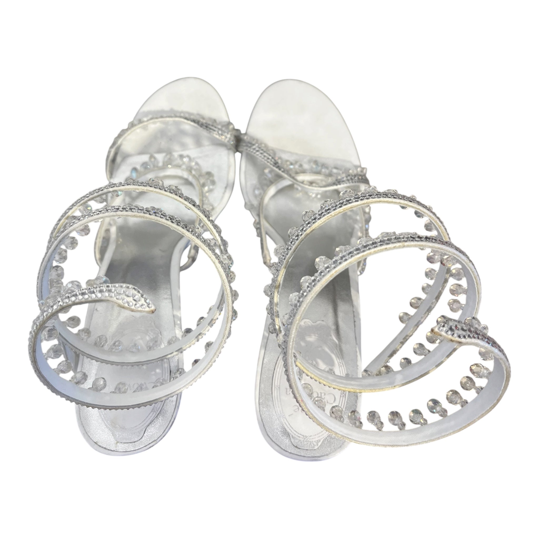 Rene Caovilla/Heels/EU 41/Glitter/WHT/ view 4