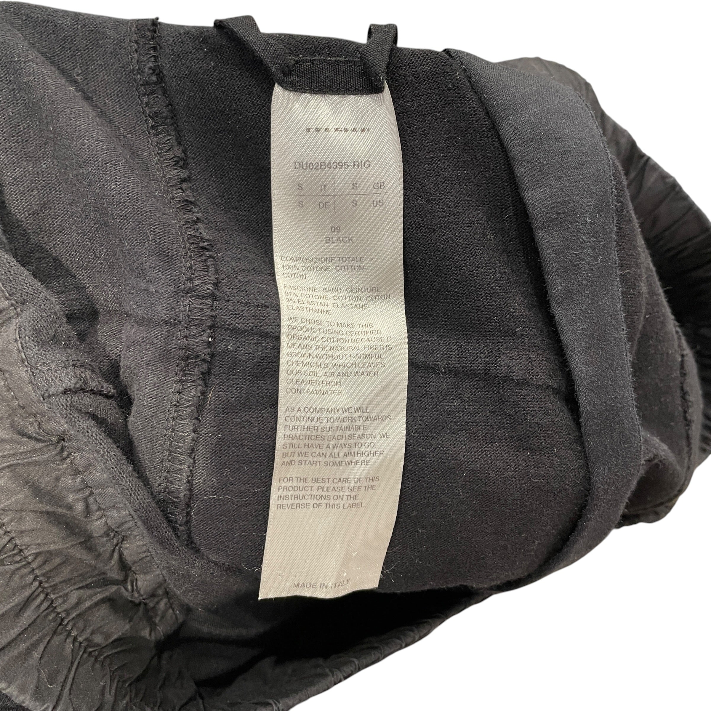 RICK OWENS DRKSHDW/Cropped Pants/S/Cotton/BLK/DROPCROTCH PANT view 4