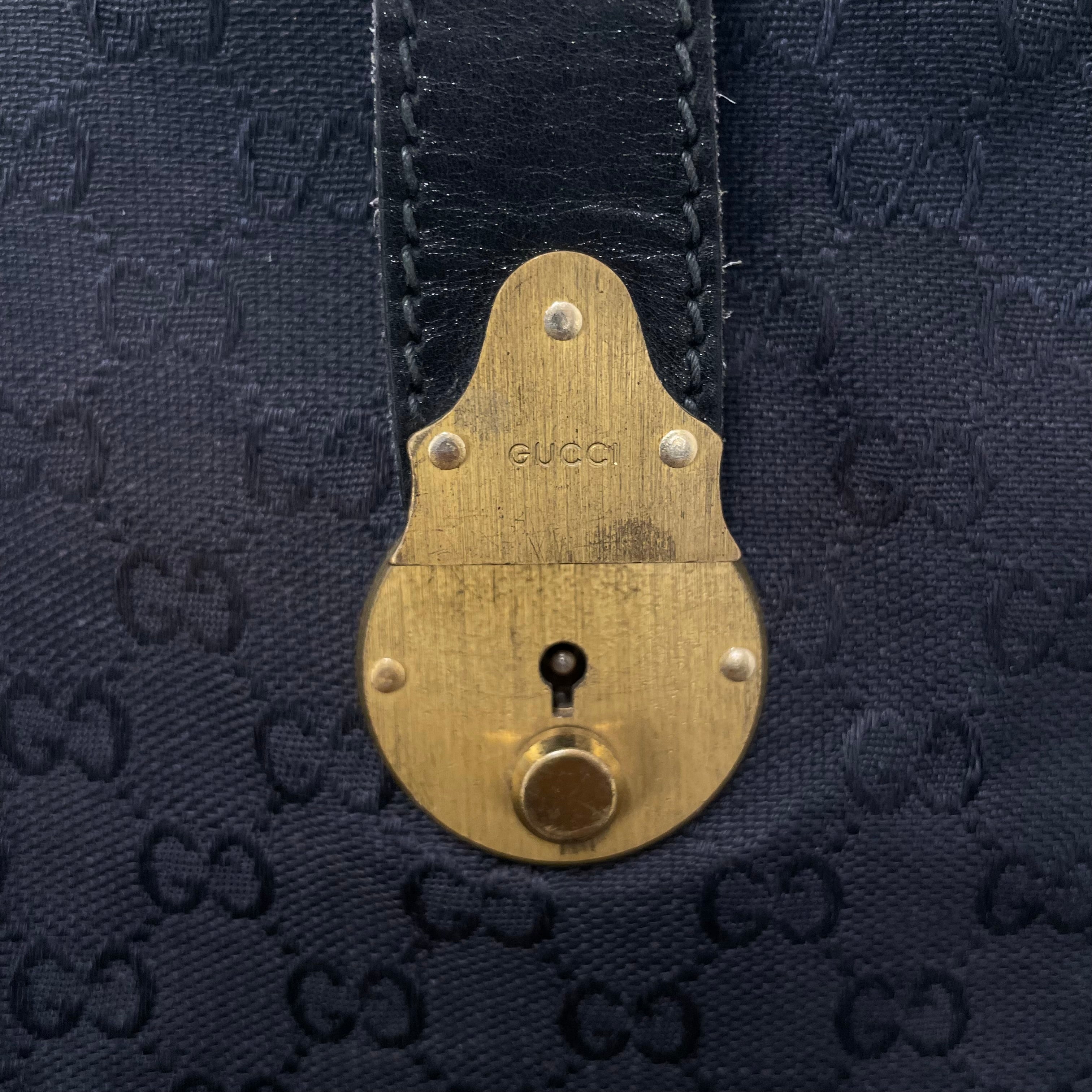 GUCCI/Boston Bag/Monogram/BLK/RED/GRN STRIPES view 3