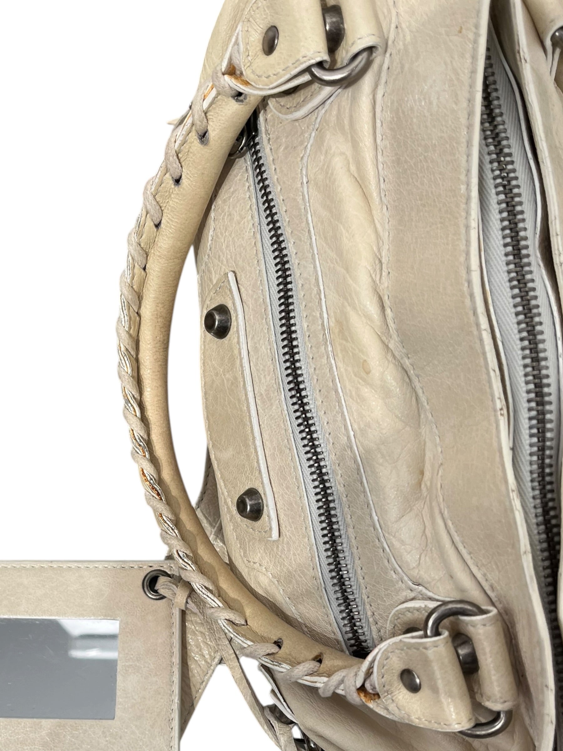 BALENCIAGA/Bag/Leather/CRM/CREAM LE CITY MOTO BAG view 8