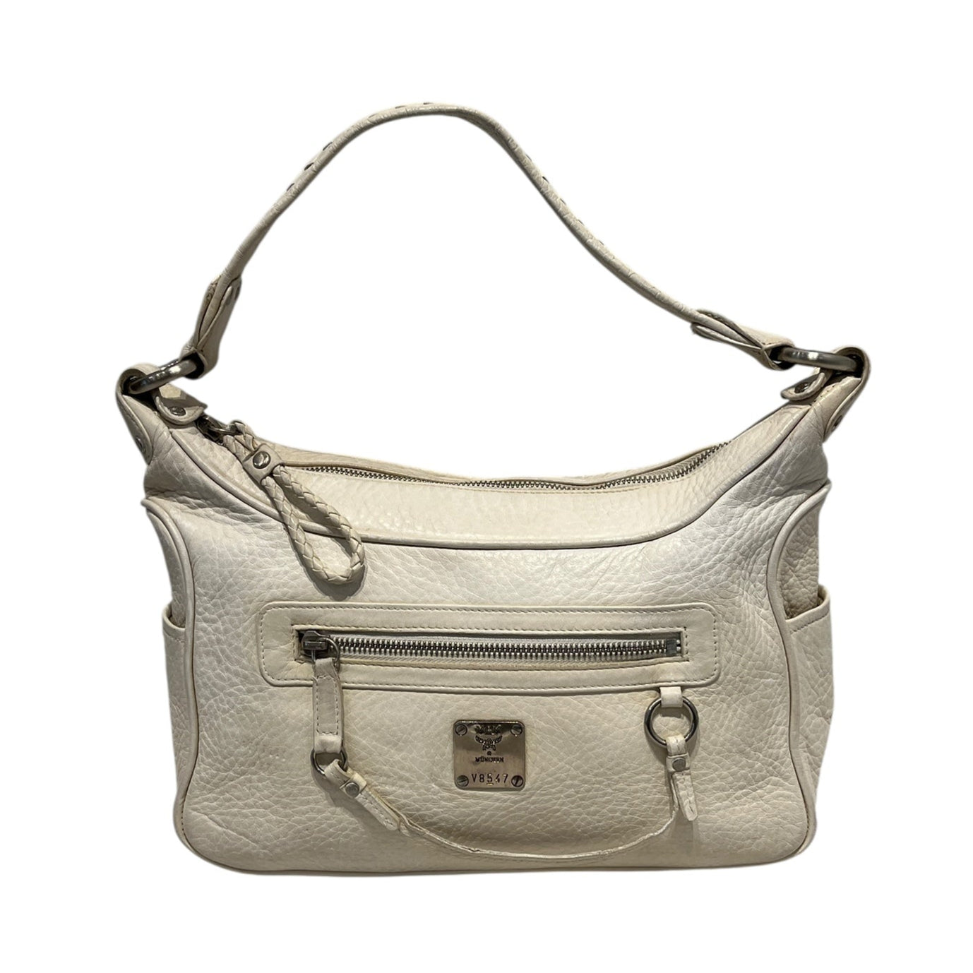 MCM/Hand Bag/Leather/WHT/hobo bag view 1