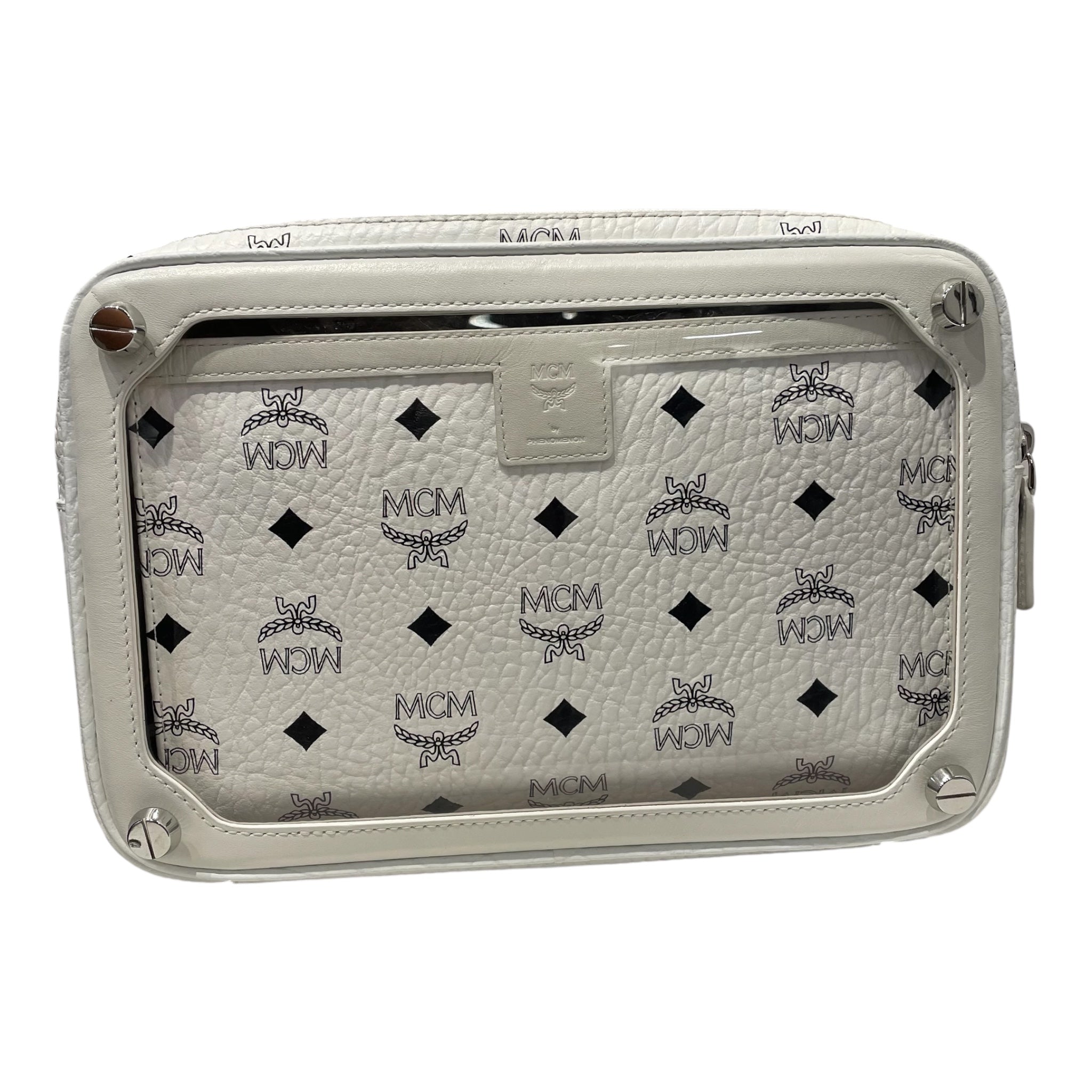 MCM/Clutch Bag/Monogram/Leather/WHT/X PHENOMENON  / CLEAR view 1