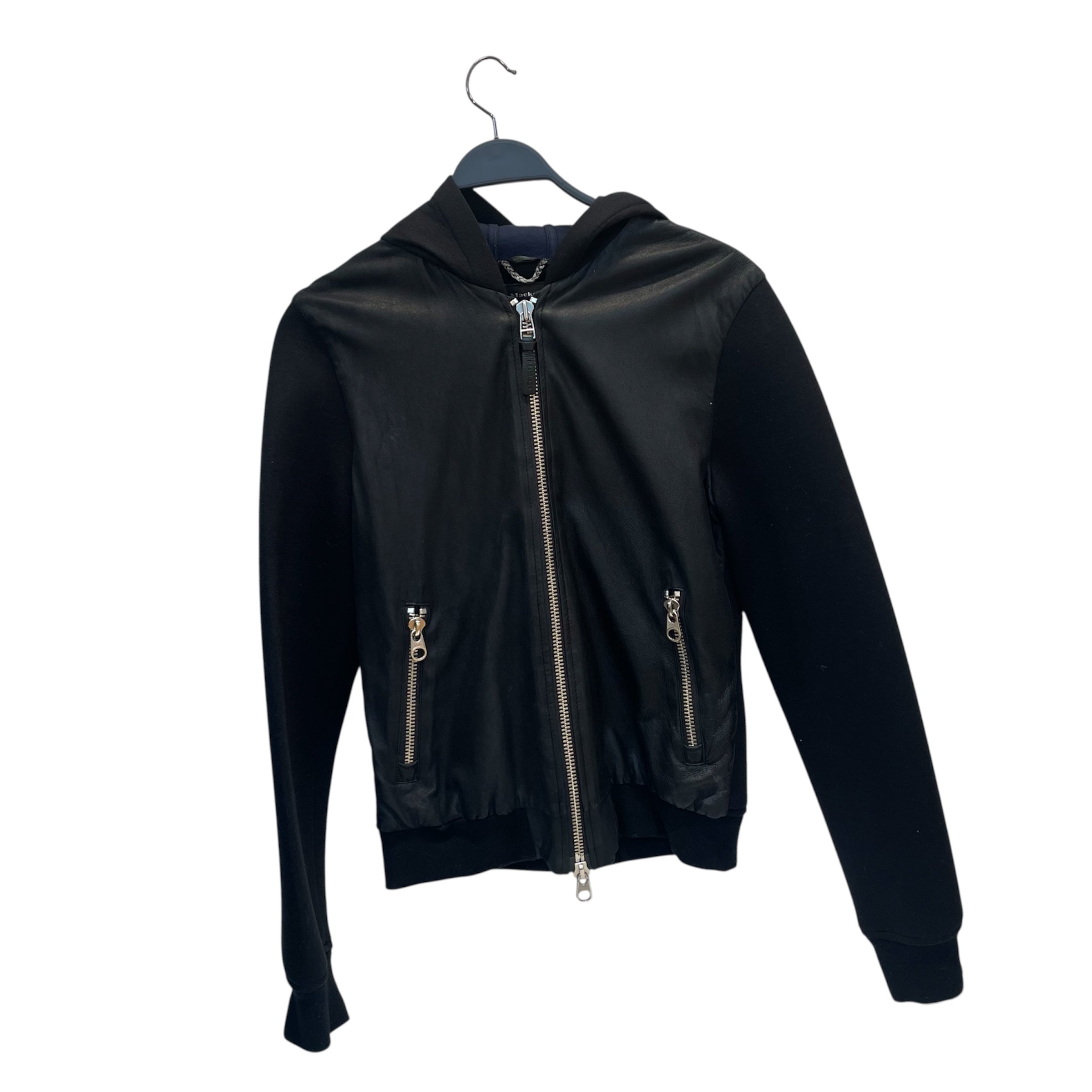 MACKAGE/Leather Jkt/38/Lambskin/BLK/HALF LEATHER/HALF RAYON view 1