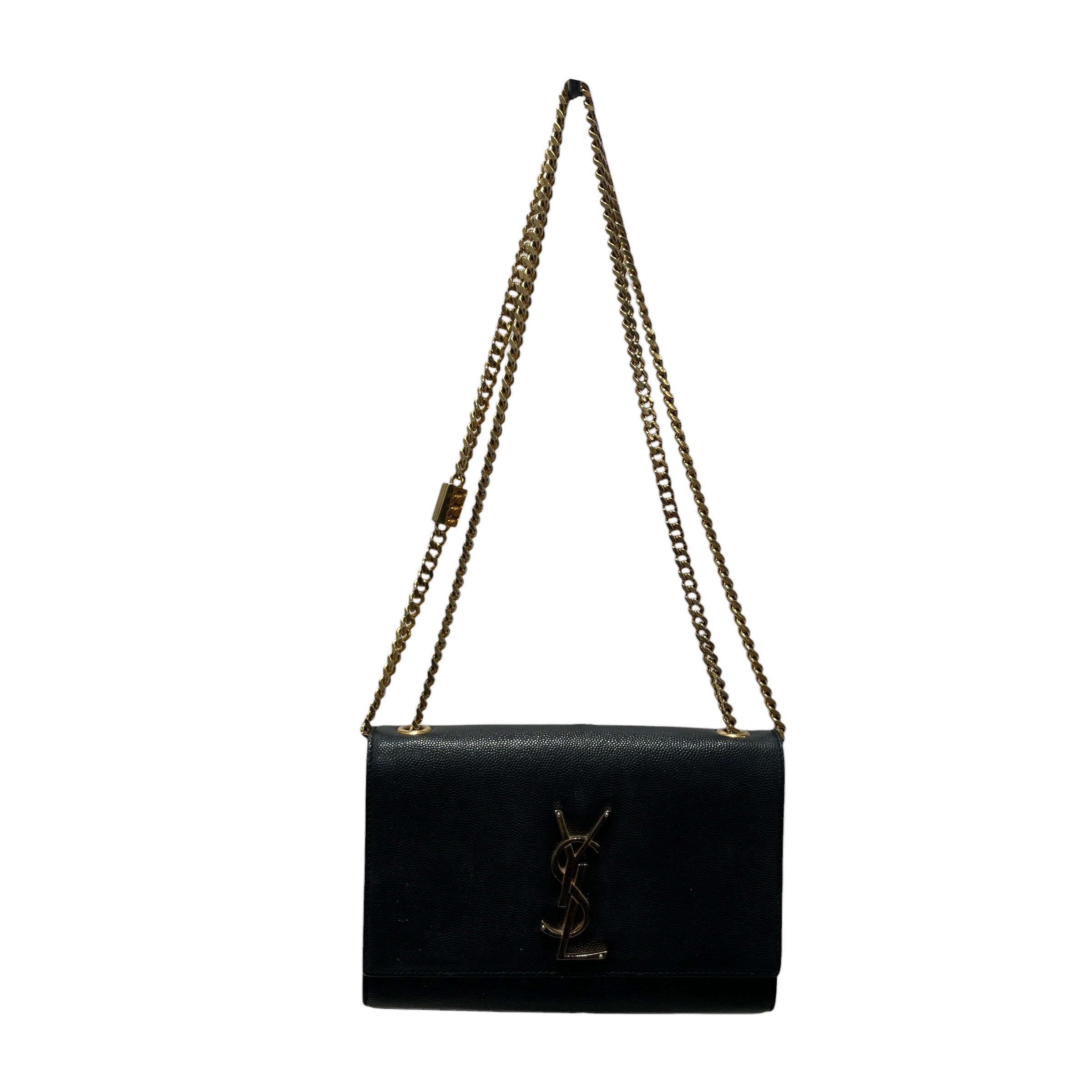 SAINT LAURENT/Cross Body Bag/Leather/BLK/kate crossbody view 1