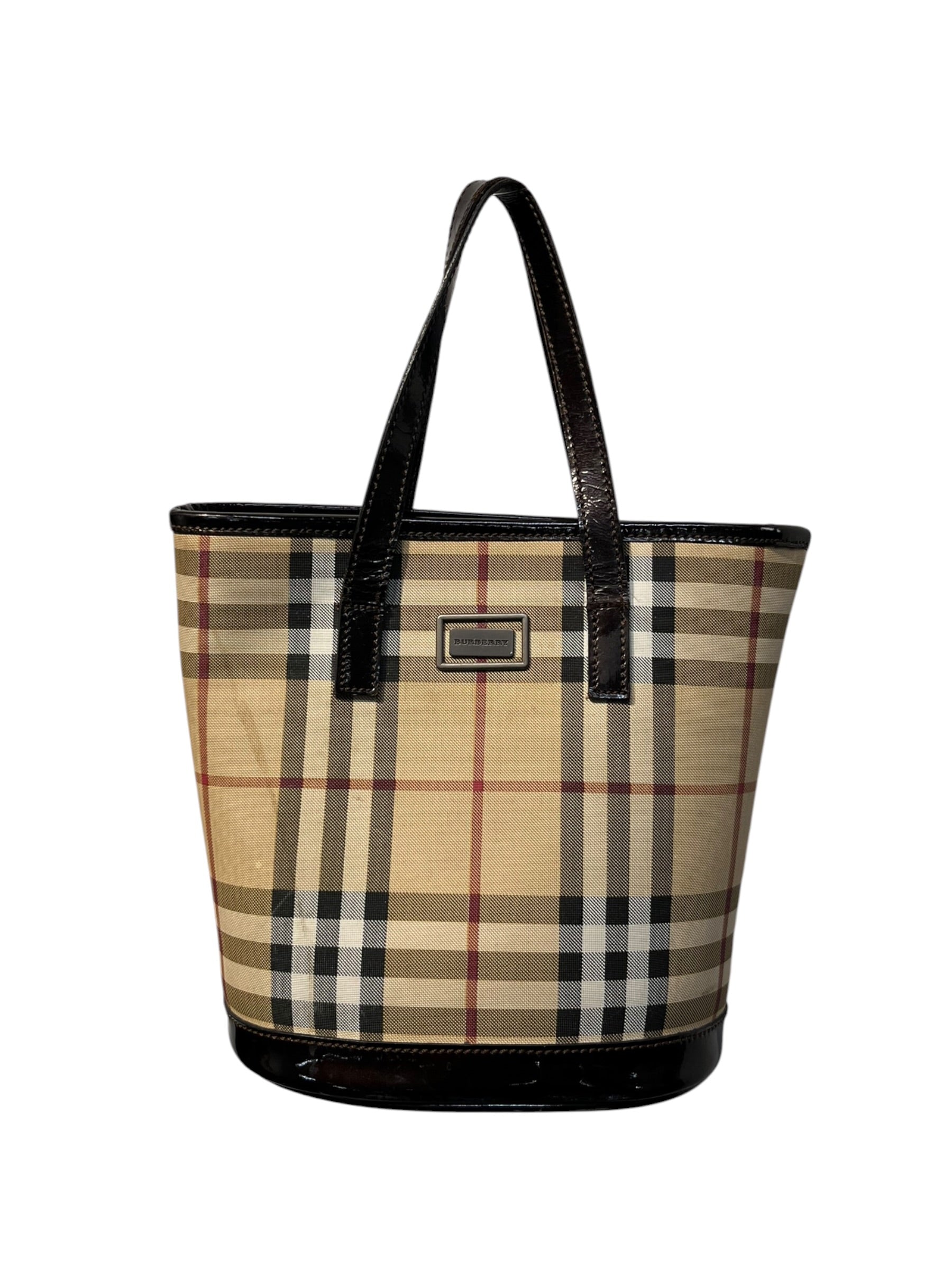 BURBERRY/Tote Bag/Gingham Check/Polyester/CML/BUCKET TOTE view 1