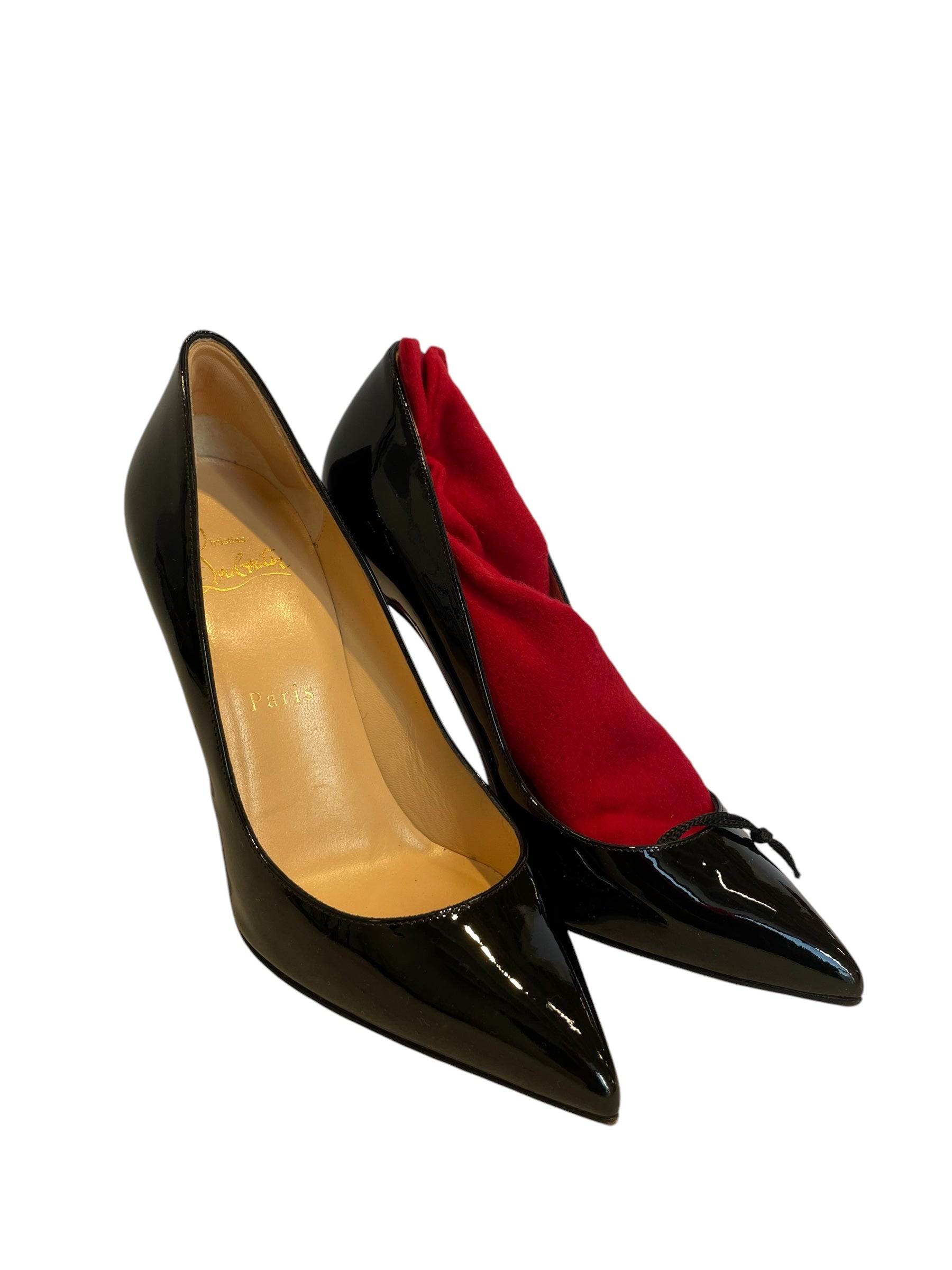 Christian Louboutin/Heels/EU 36.5/BLK/miss z patent leather pumps view 1