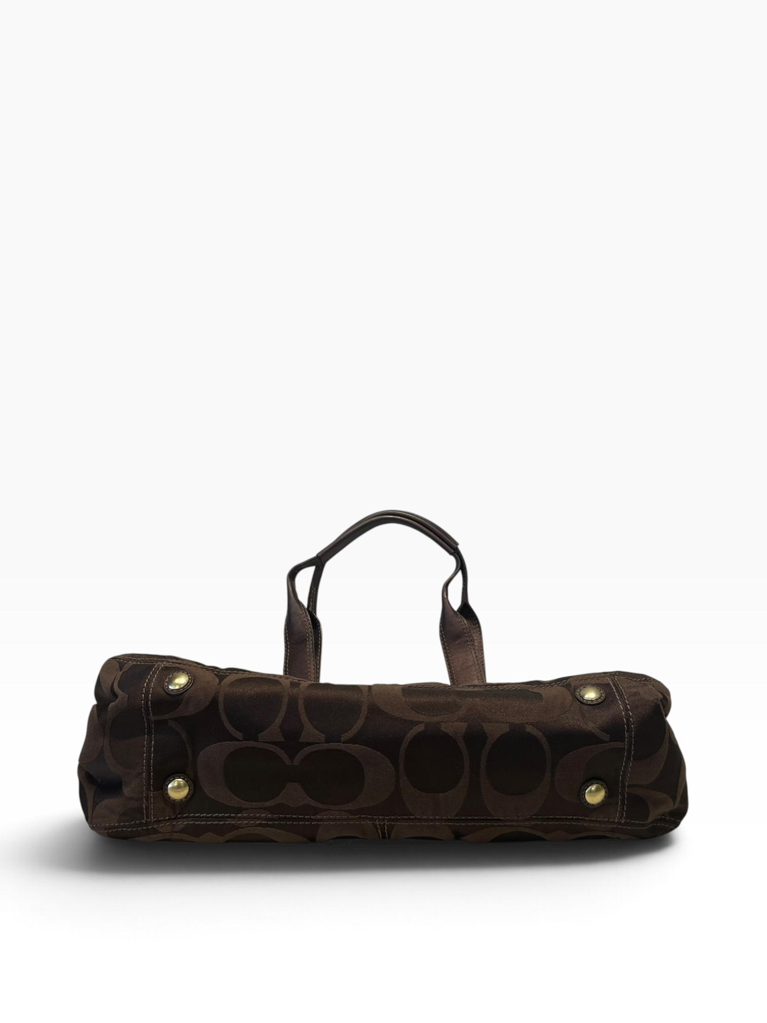 COACH/Bag/Monogram/Cotton/BRW/c pleated garnet turnlock view 3
