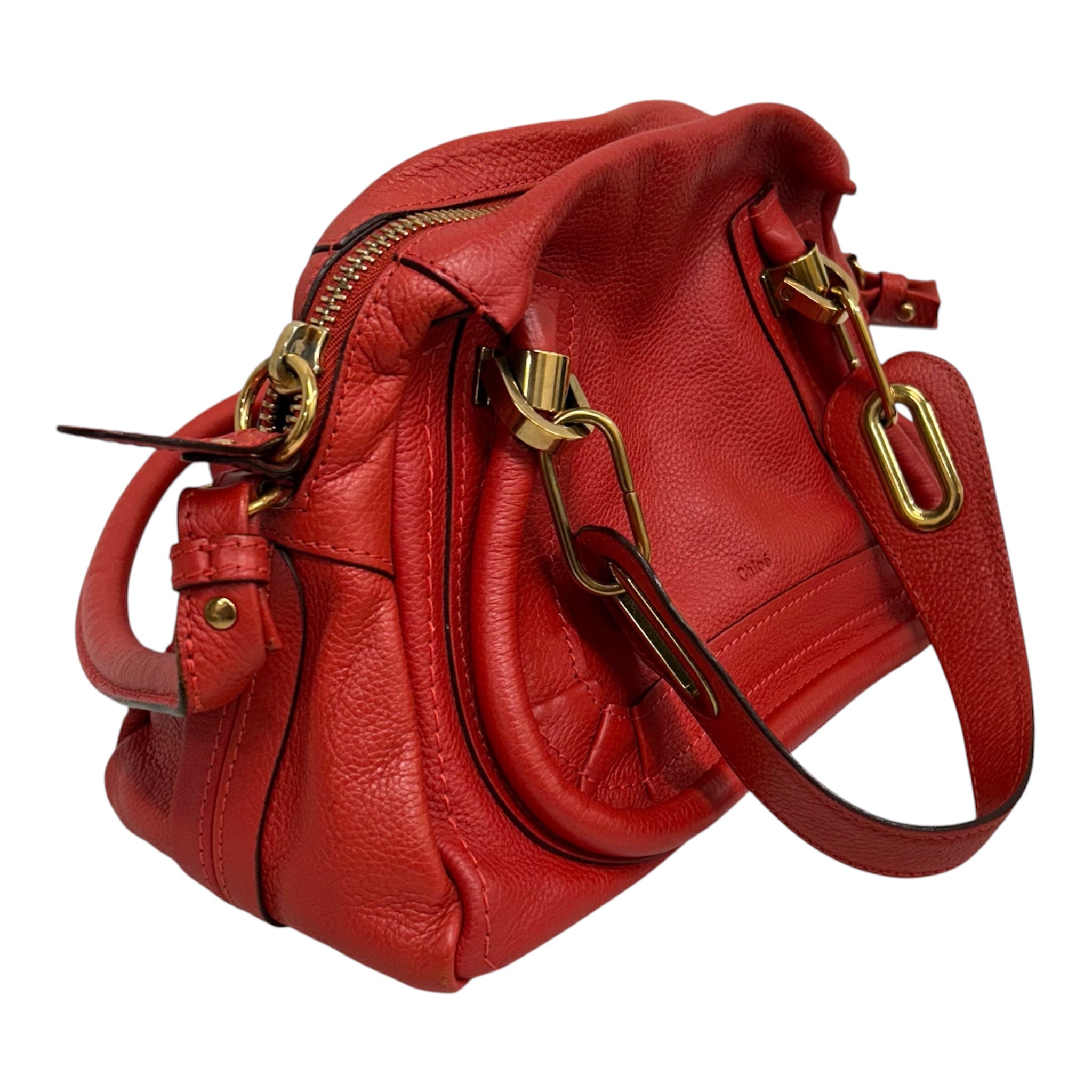 Chloe/Cross Body Bag/Leather/RED/PARATY view 6