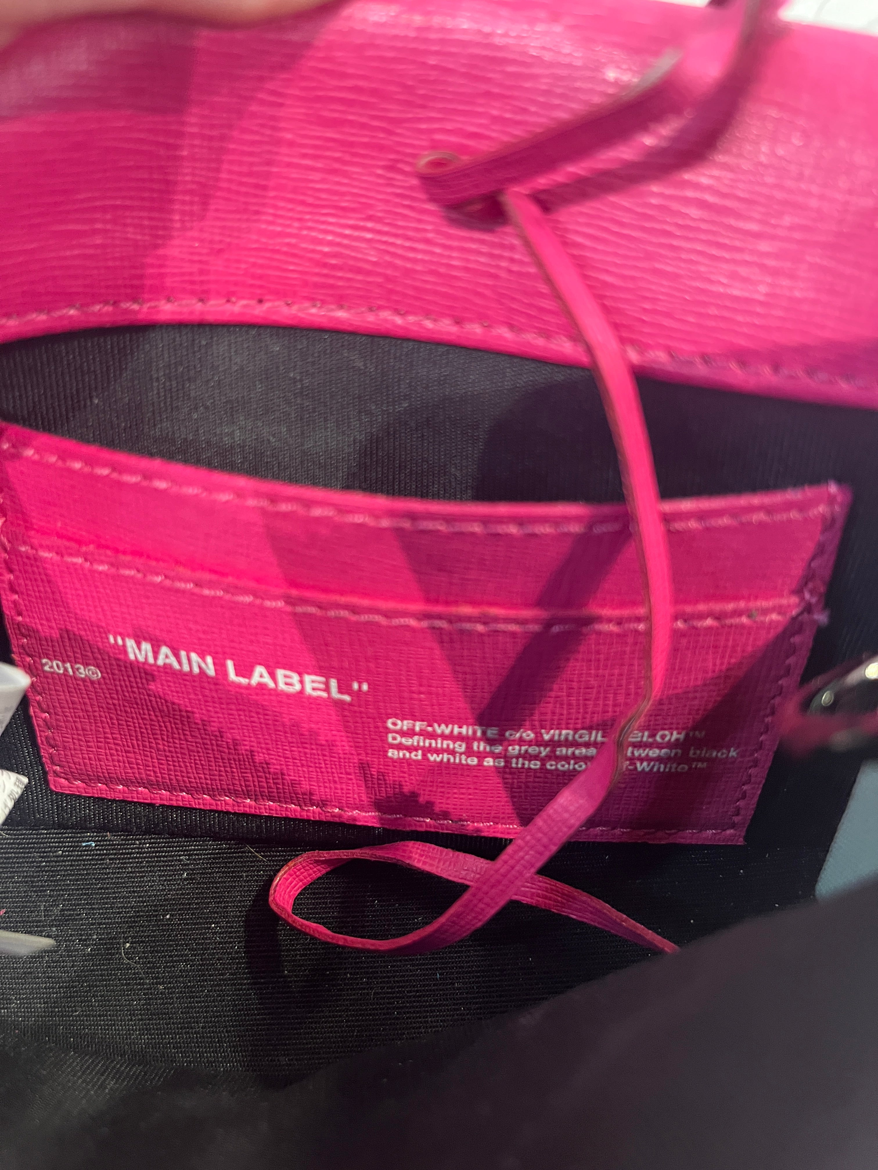 OFF-WHITE/Bag/PNK/SAFFIANO STRIPED MINI DIAG BAG view 7