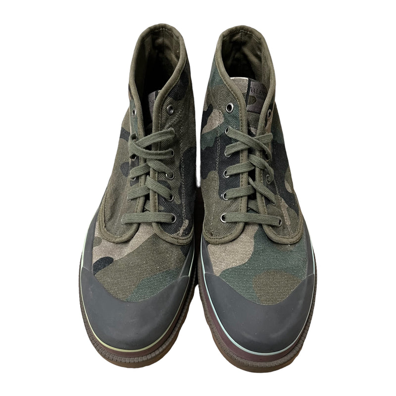 VALENTINO/Hi-Sneakers/EU 41.5/Camouflage/Cotton/GRN/CANVAS CAMO ARMY BOOT