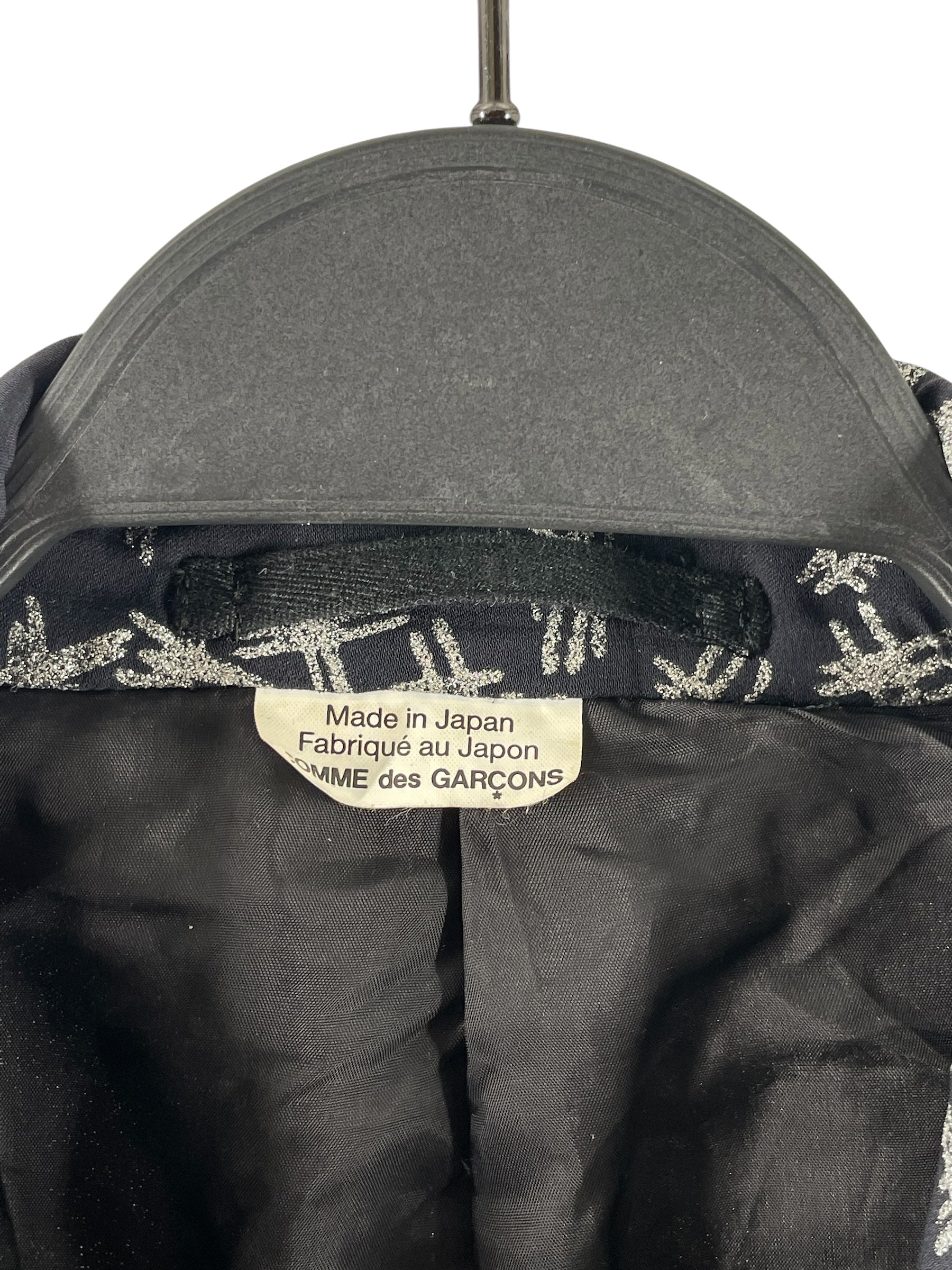 COMME des GARCONS HOMME PLUS/Jacket/M/Nylon/BLK/All Over Print/DBL LAYER HASHTAG PRINT COAT view 4
