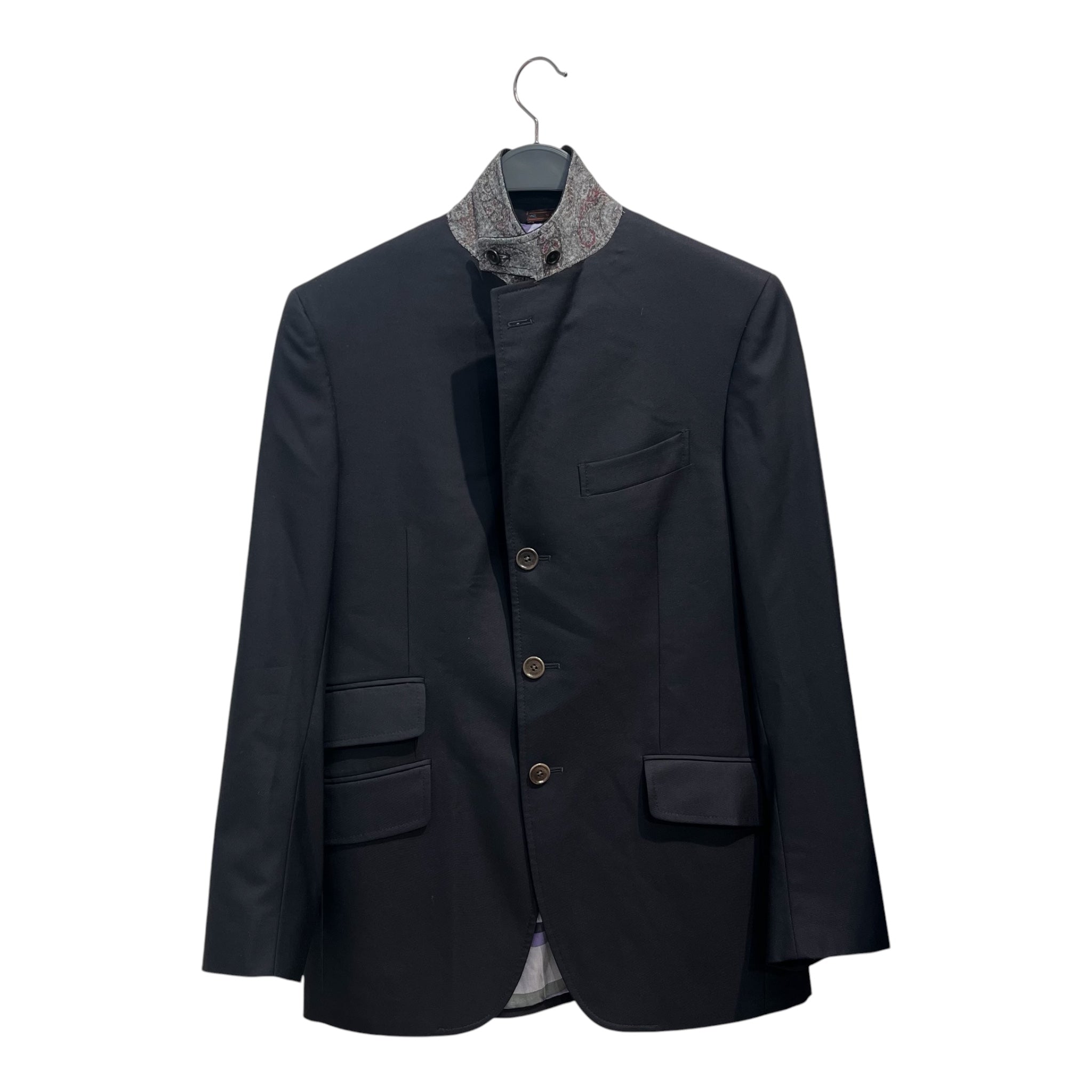 ETRO/Tailored Jkt/46/Wool/NVY/NAVY BLAZER view 3