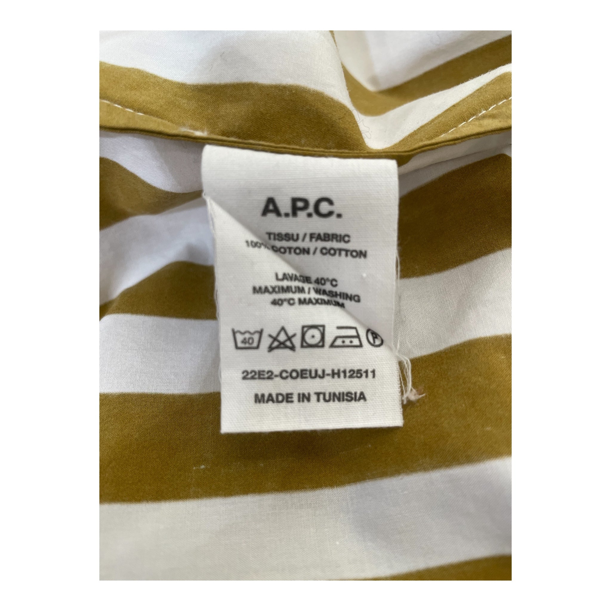 A.P.C./LS Shirt/XL/Cotton/ORN/Stripe/ view 4