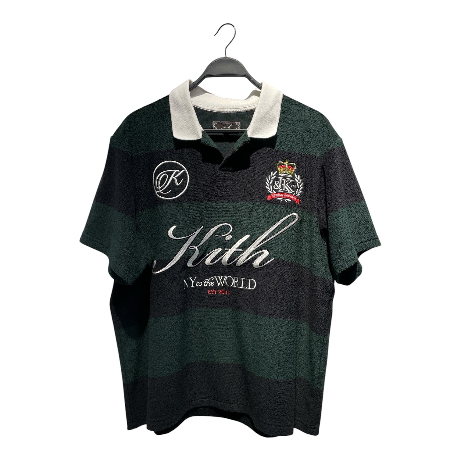 KITH/Polo Shirt/L/Cotton/GRN/Graphic/JACQUARD POLO view 1