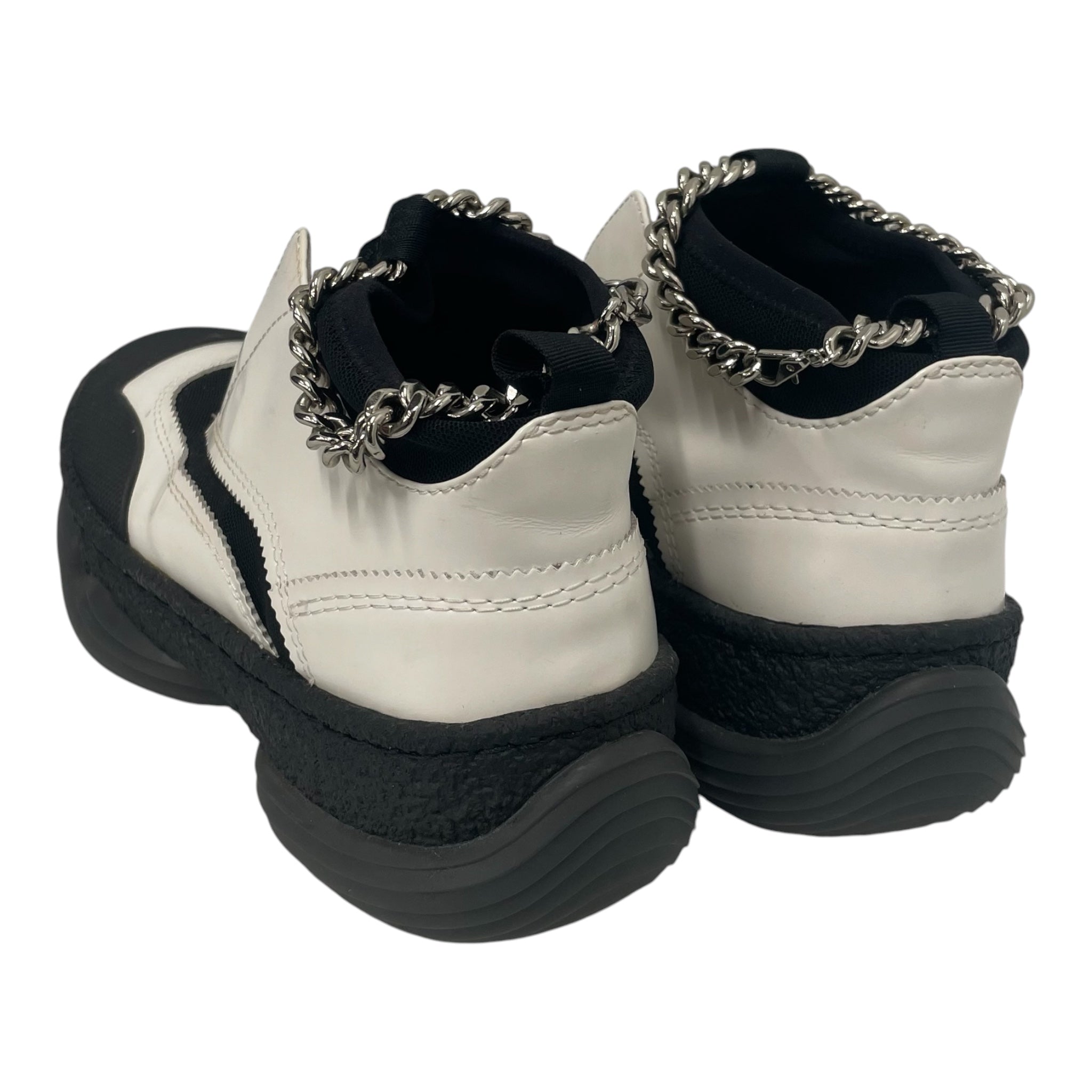 Alexander Wang/Low-Sneakers/US 7/Leather/WHT/BLACKWHITE view 3