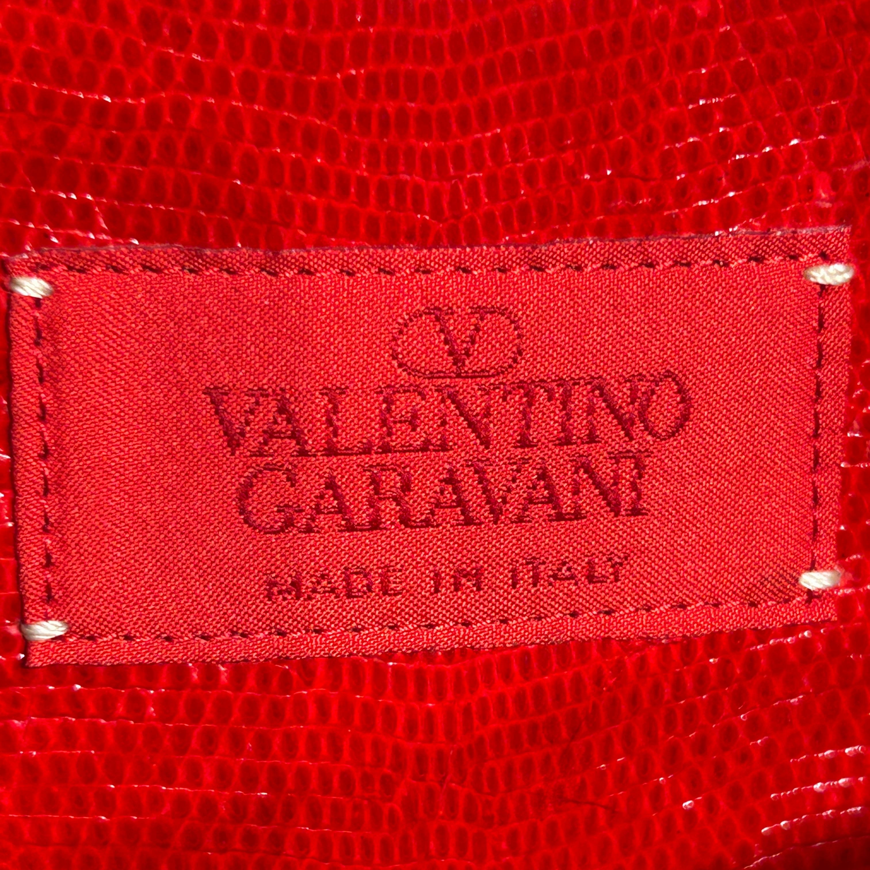 VALENTINO GARAVANI/Hand Bag/Leather/RED/lizard shoulder bag view 5