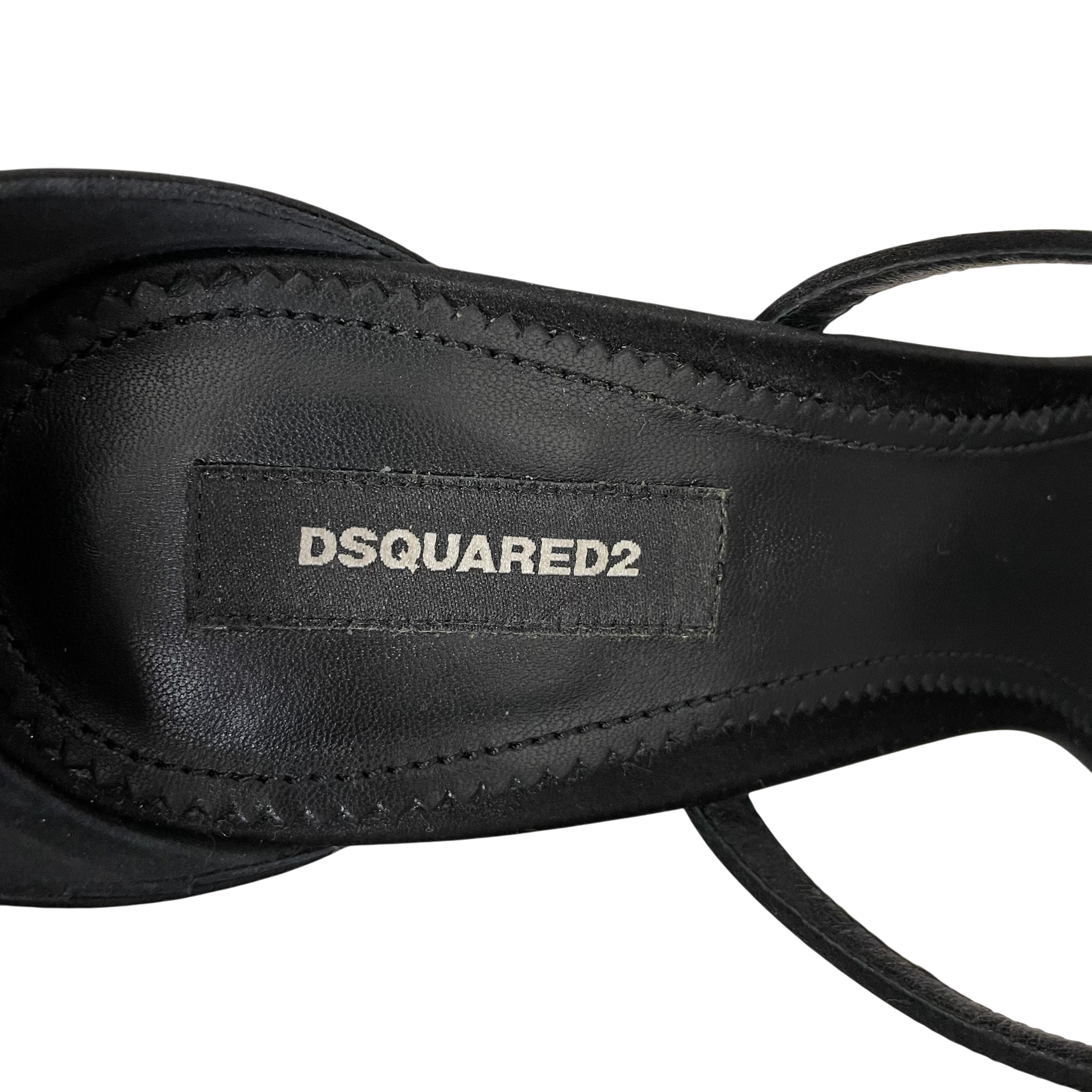 DSQUARED2/Heels/EU 40/Cotton/BLK/STRAPPY SANDAL view 8