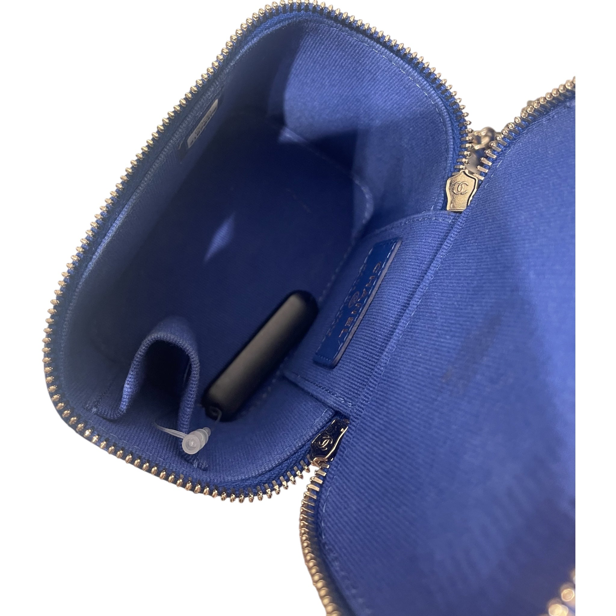 CHANEL/Cross Body Bag/BLU/mini lambskin quilted view 6