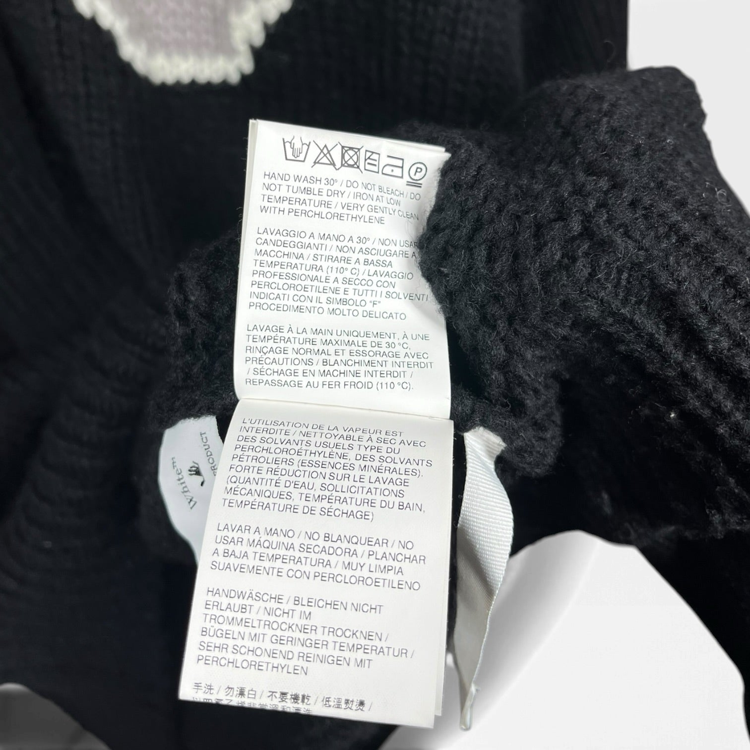 OFF-WHITE/Sweater/L/Wool/BLK/CORNER LOGO view 4