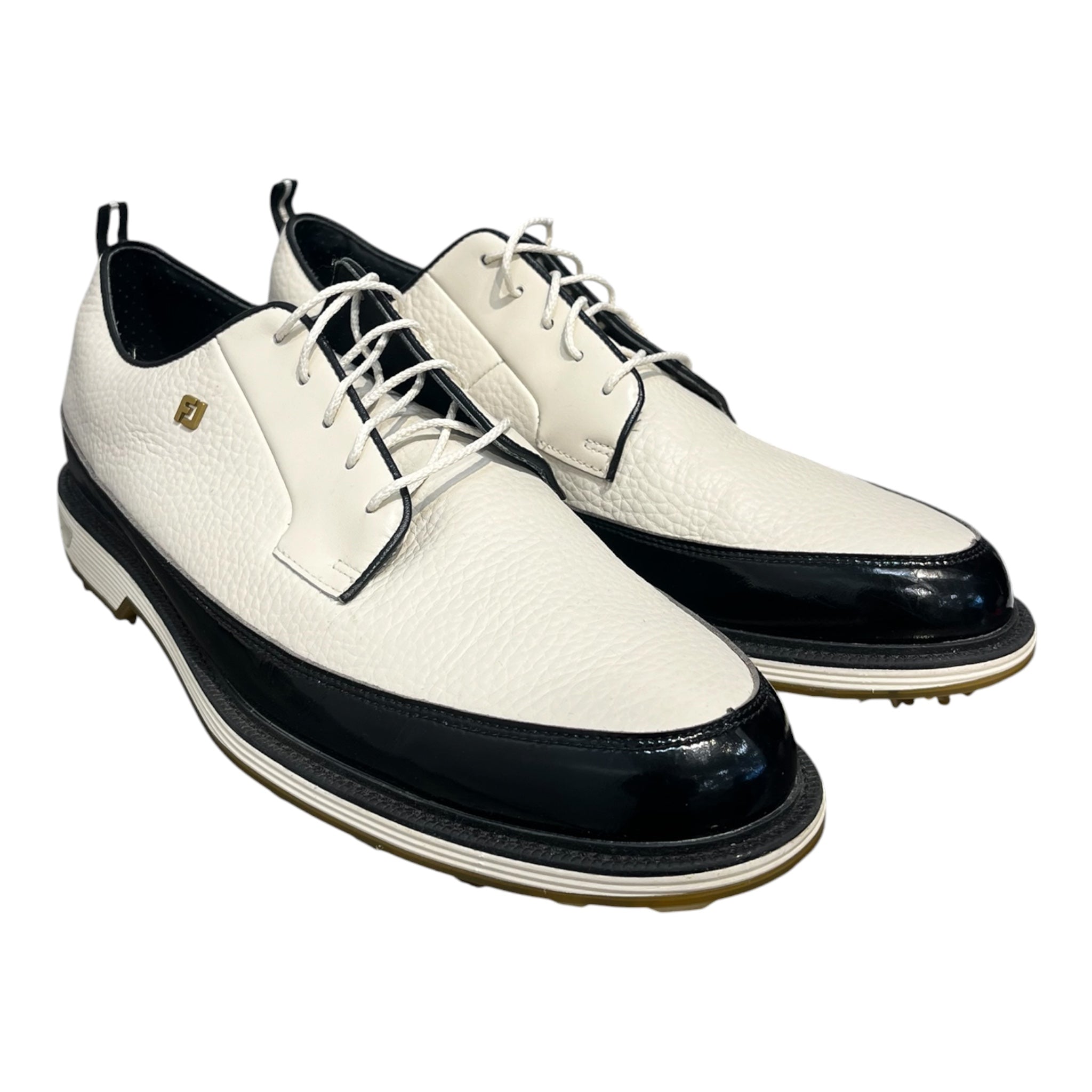 AIME LEON DORE/FOOTJOY(FJ)/Low-Sneakers/US 11.5/Leather/WHT/BLACK ACCENTS GOLD TIP LACE view 3