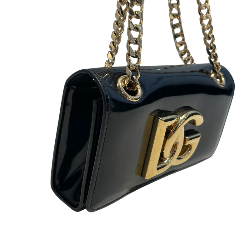 DOLCE&GABBANA/Hand Bag/Leather/BLK/3.5