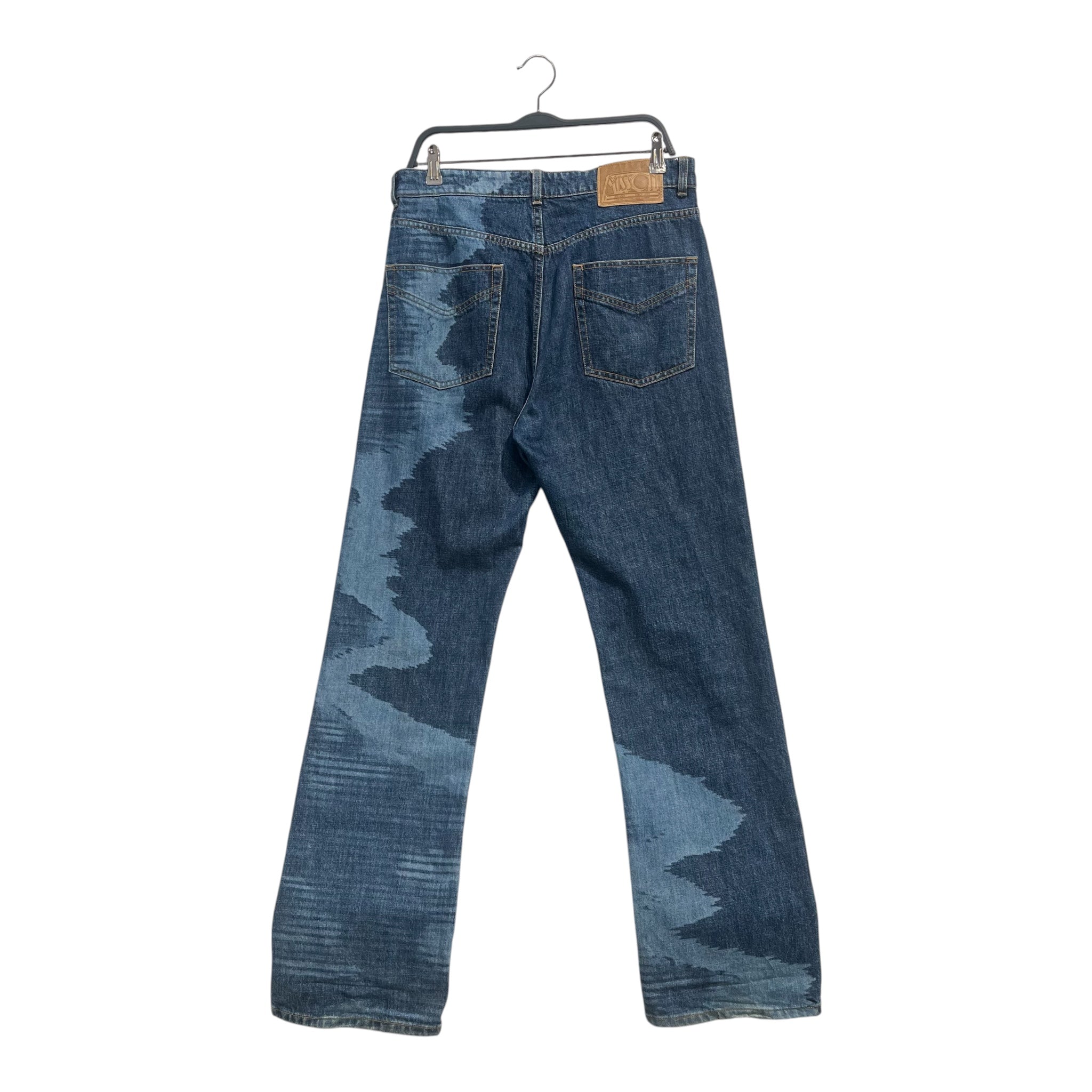 MISSONI/Straight Pants/48/Cotton/BLU/WAVY PRINT DENIM STRAIGHT PANT view 4