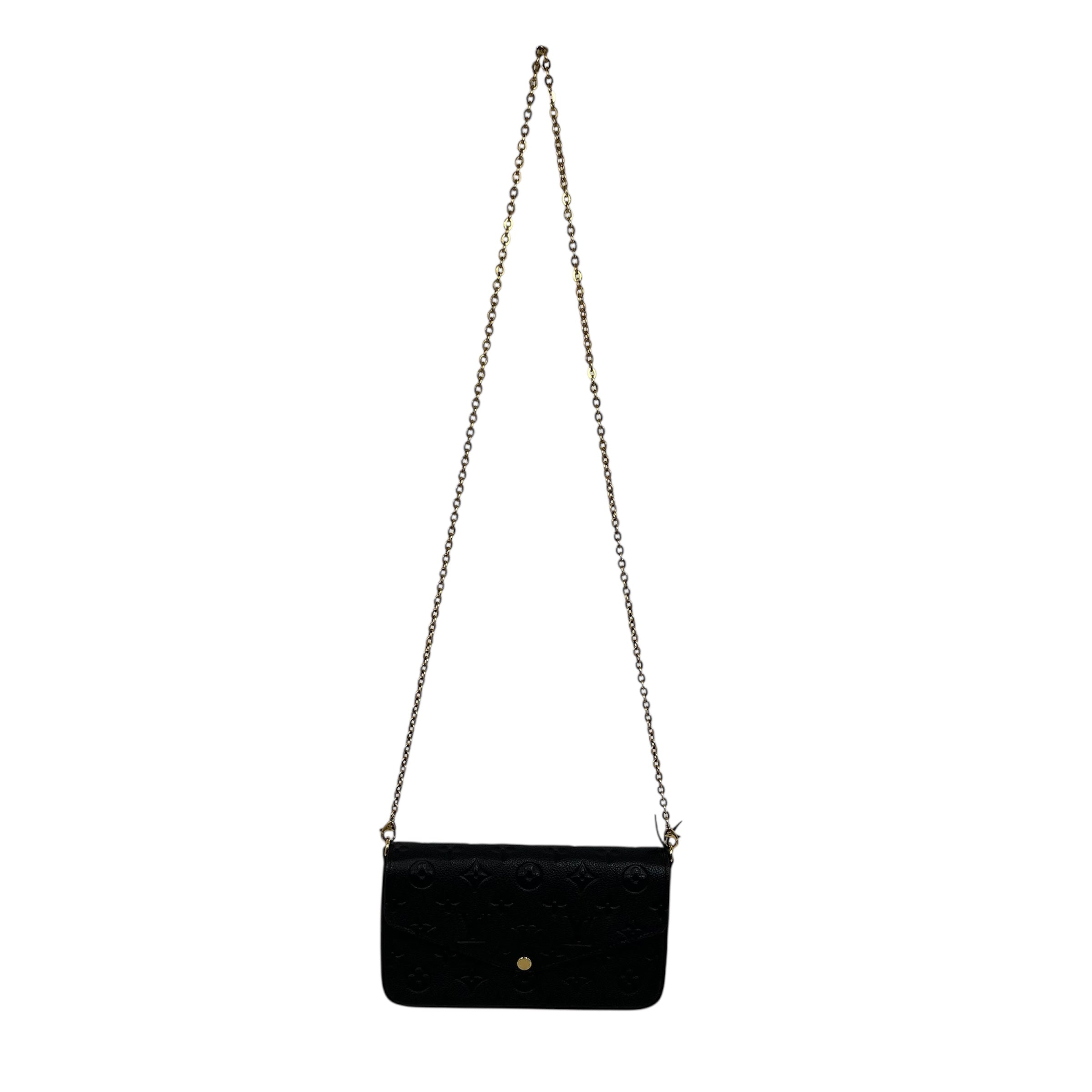 LOUIS VUITTON/Bag/Leather/BLK/pochette celicie view 1