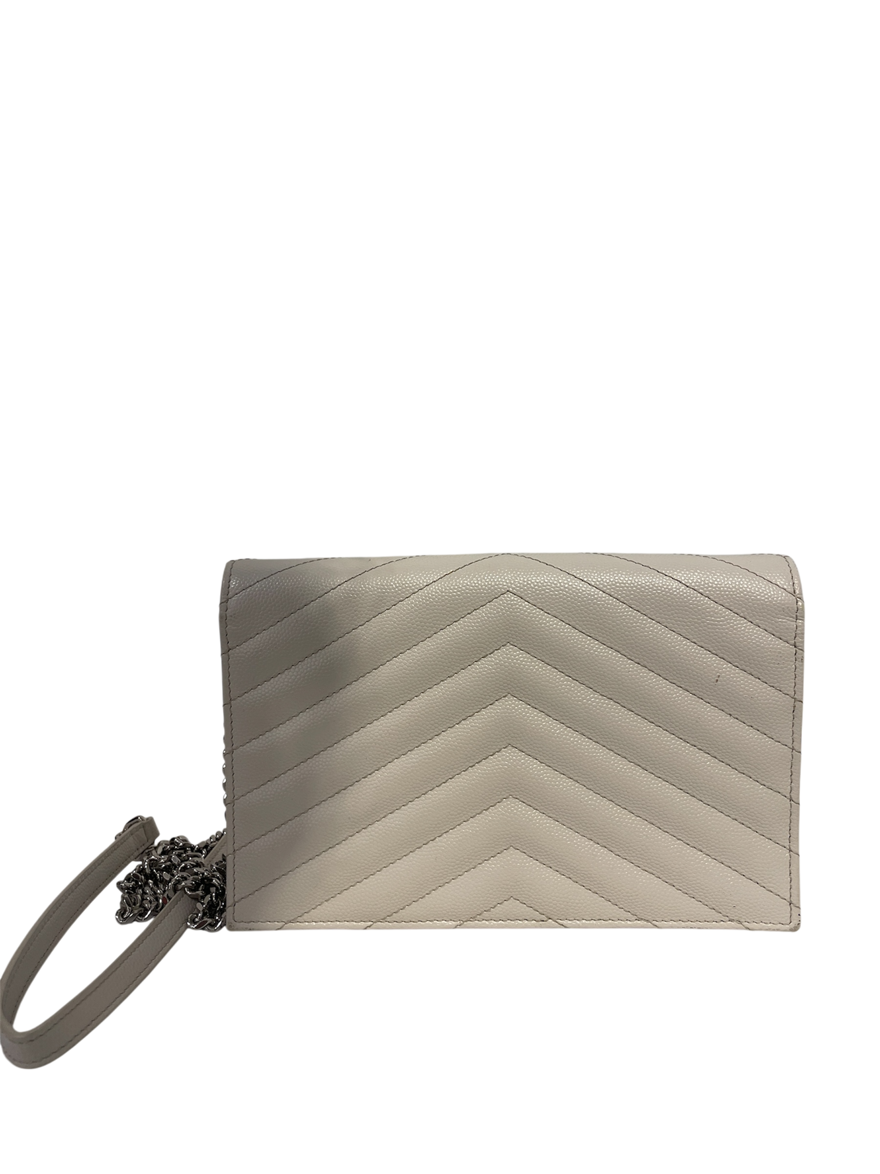 SAINT LAURENT/Cross Body Bag/Leather/WHT/ view 3