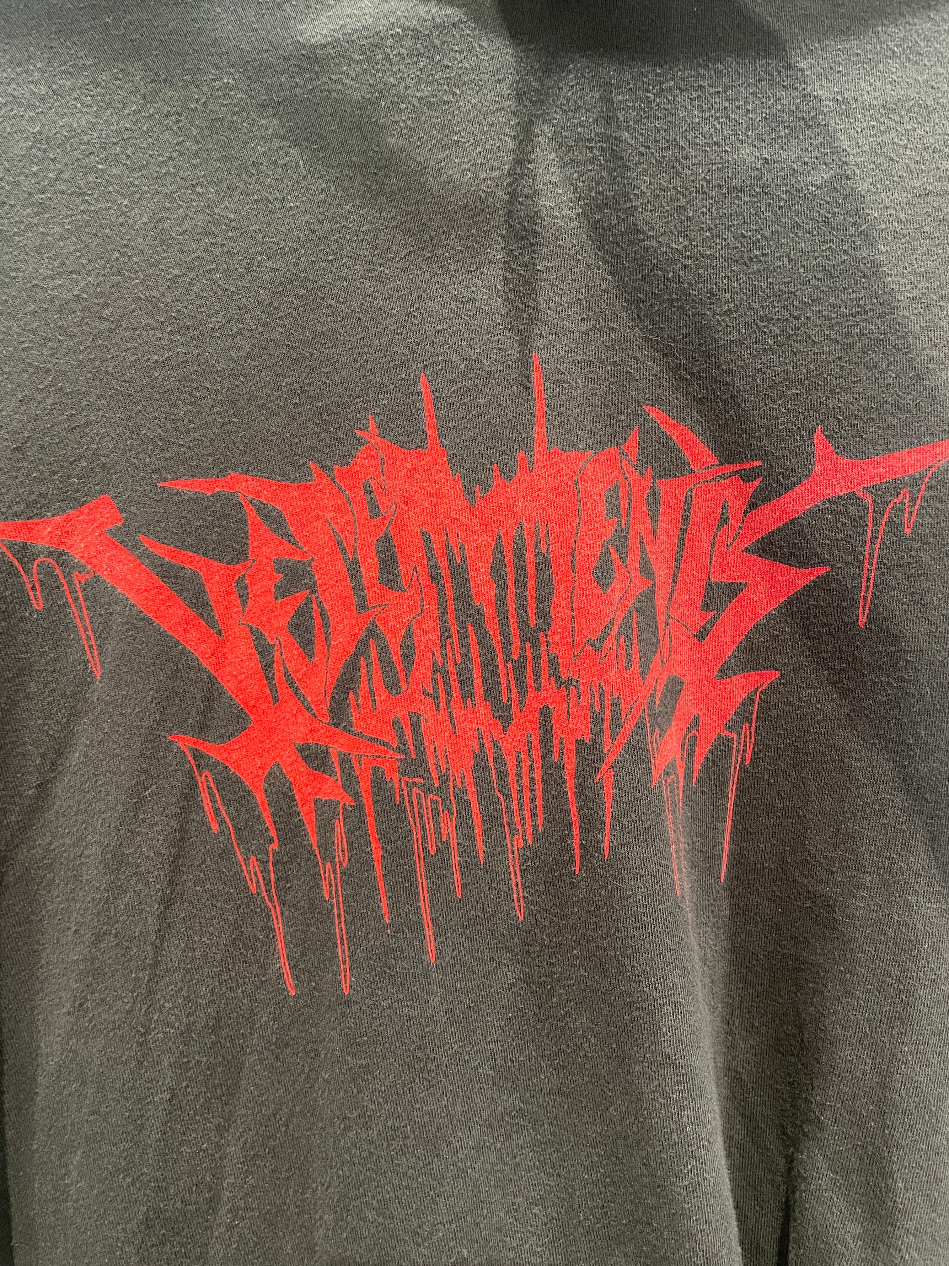 VETEMENTS/Hoodie/Graphic/Cotton/BLK/METAL TOUR HOODIE RED GRAPHIC view 6