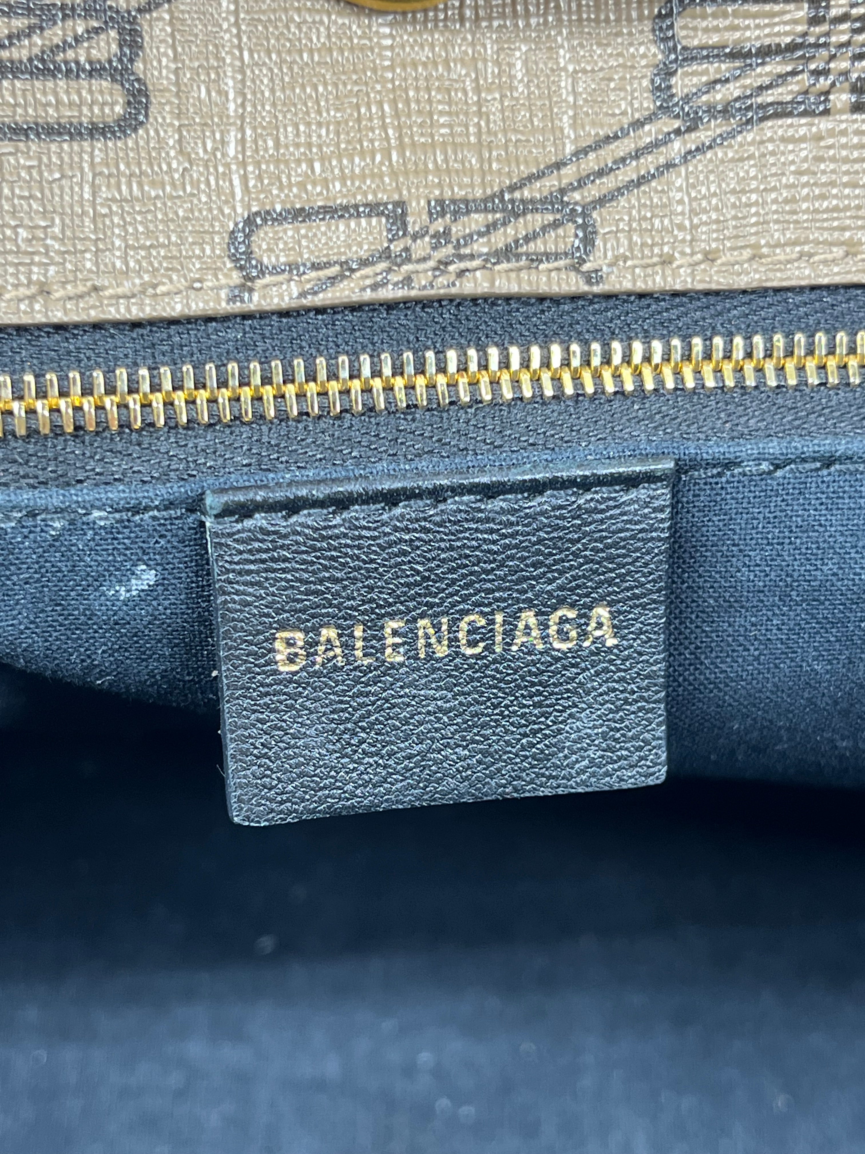 BALENCIAGA/Tote Bag/Monogram/Leather/CML/SIGNATURE EAST - WEST SHOPPER view 3