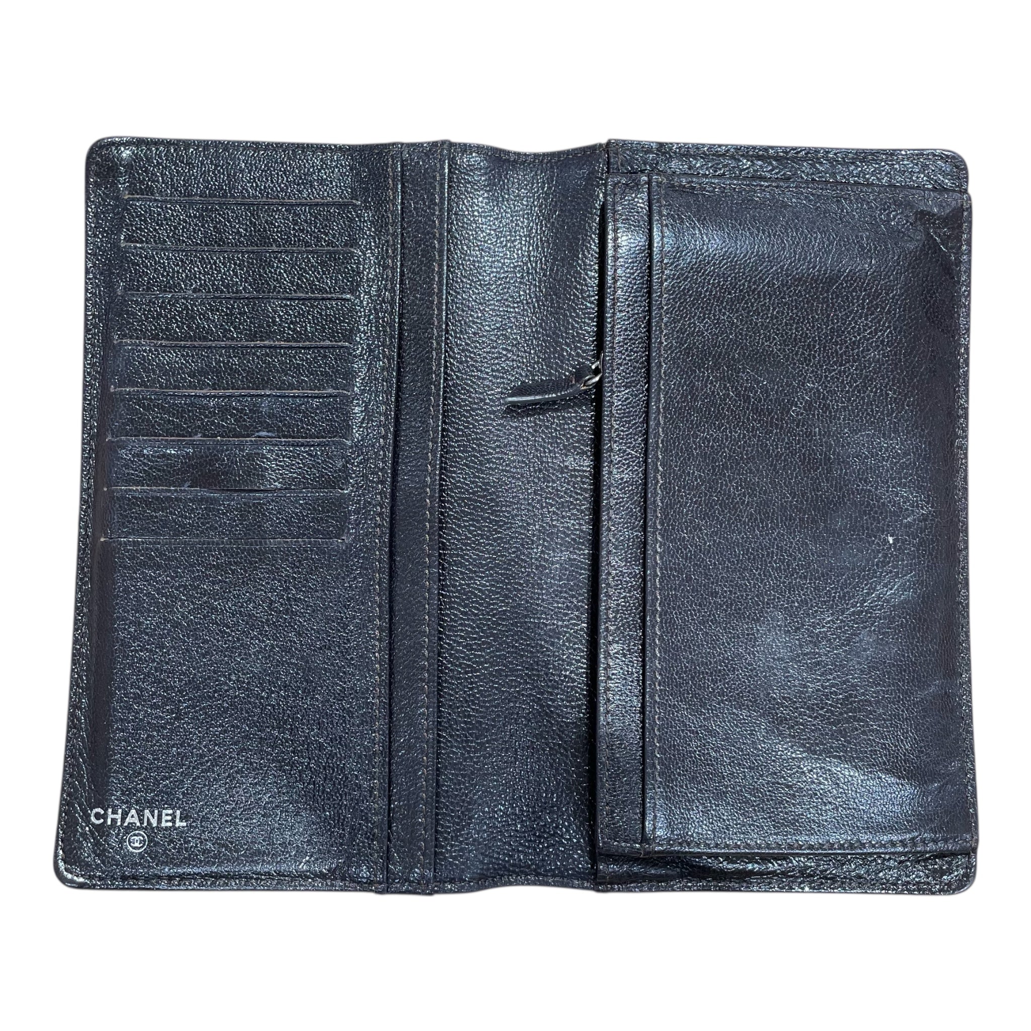 CHANEL/Long Wallet/GLD/quilted leather long wallet view 4