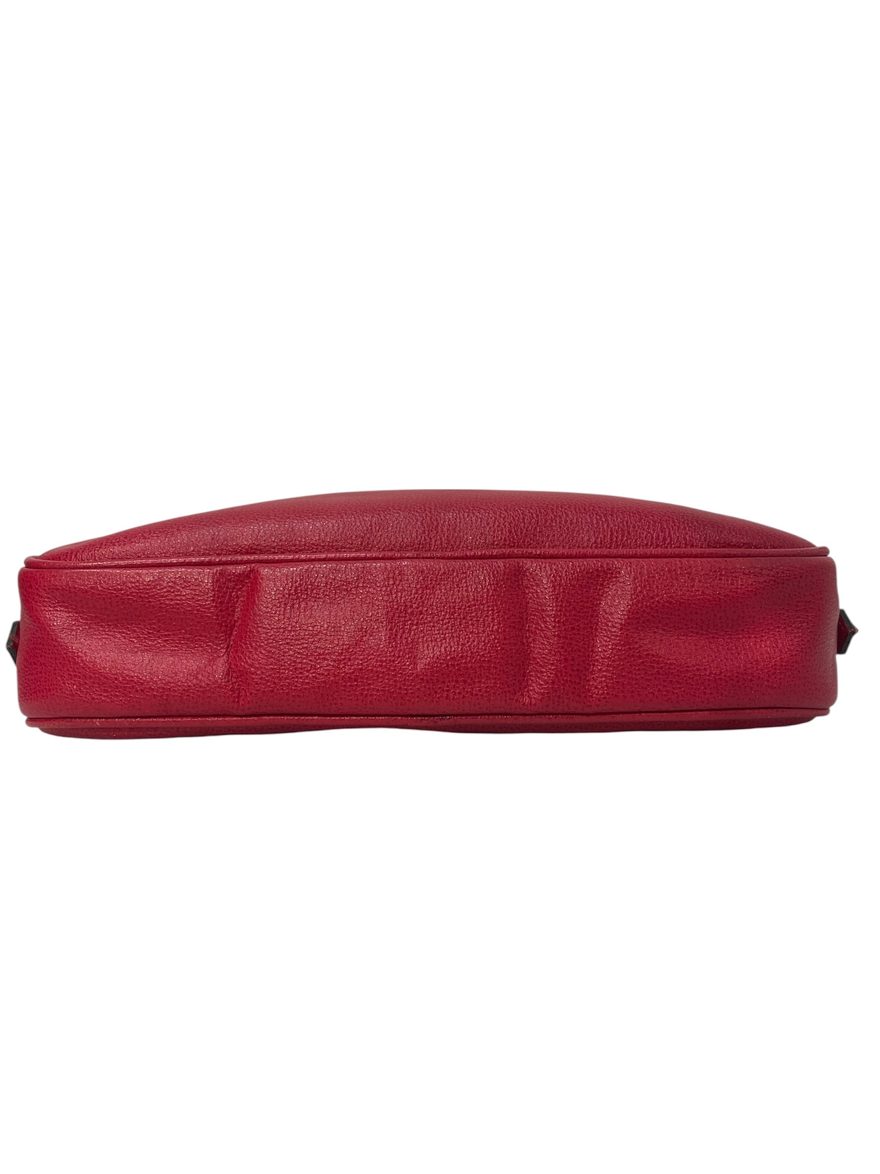 YVES SAINT LAURENT/Bag/Leather/RED/Red leather camera bag view 3