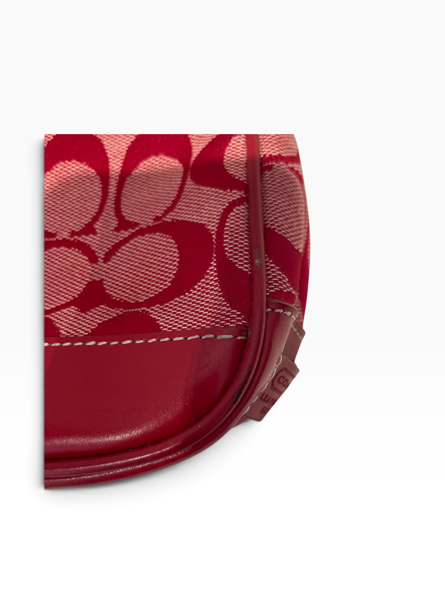 COACH/Hand Bag/Monogram/Cotton/RED/Small Demi Handbag view 9