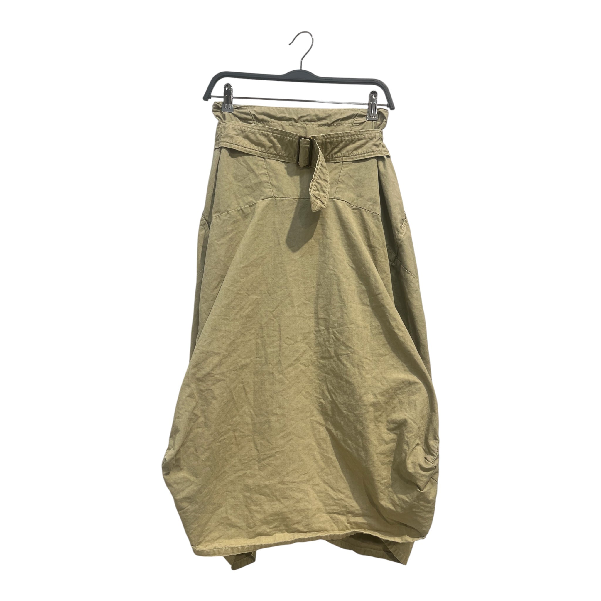 KAPITAL/Skirt/XS/Cotton/GRN/ASYM, SIDE BUCKLE
