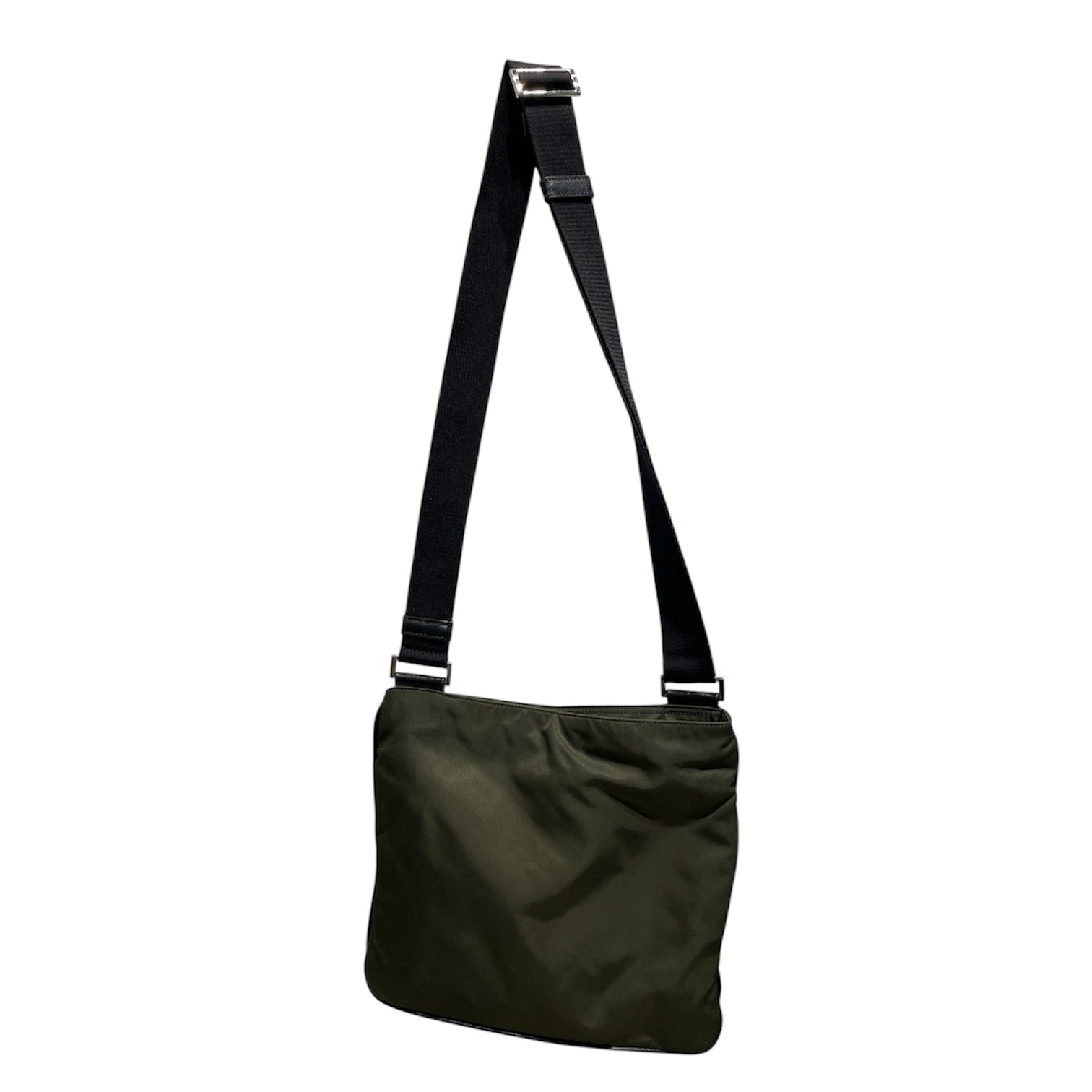 PRADA/Cross Body Bag/Nylon/GRN/Nylon Messenger Bag view 2