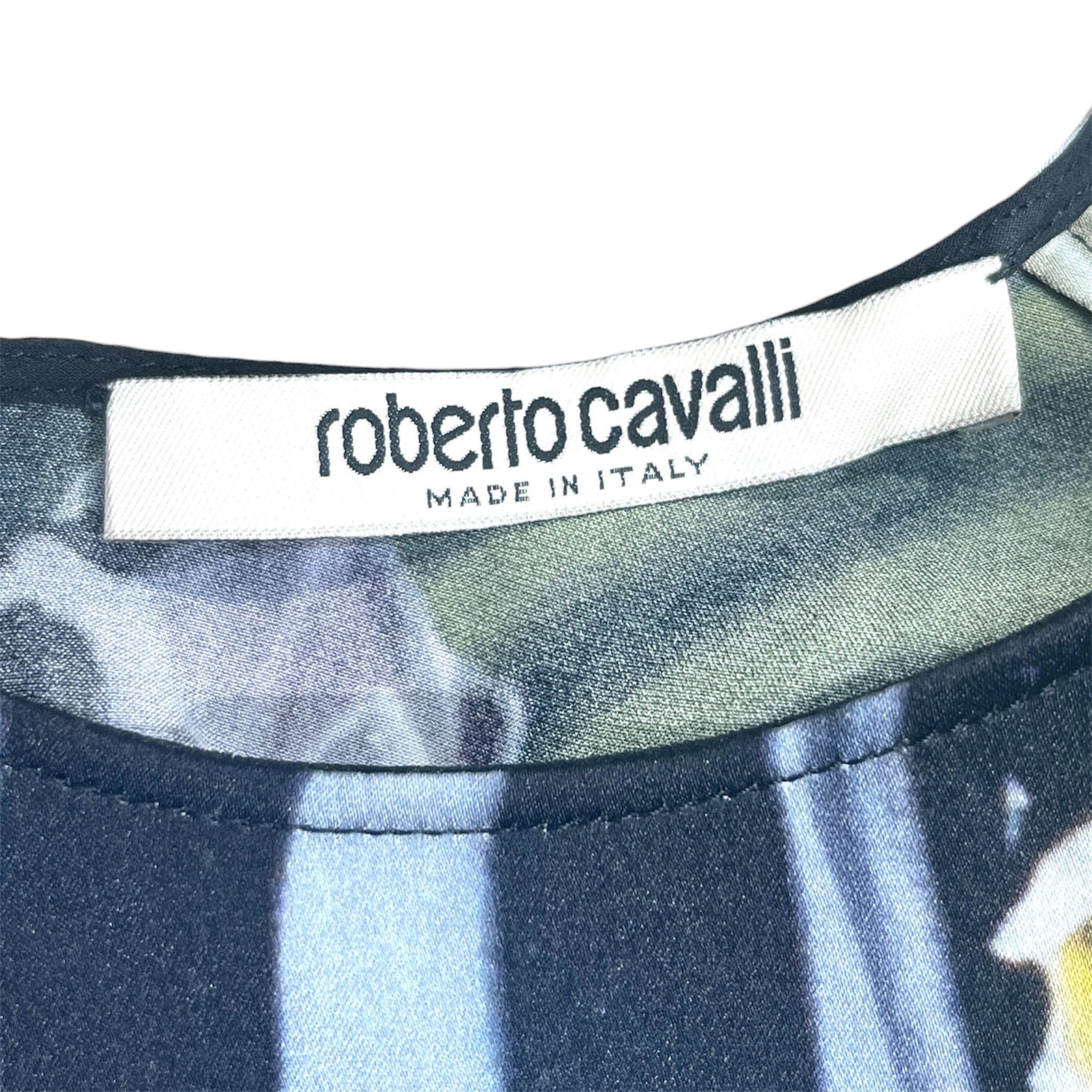 roberto cavalli/LS Blouse/42/Floral Pattern/Silk/MLT/Roberto Cavali Longsleeve view 3