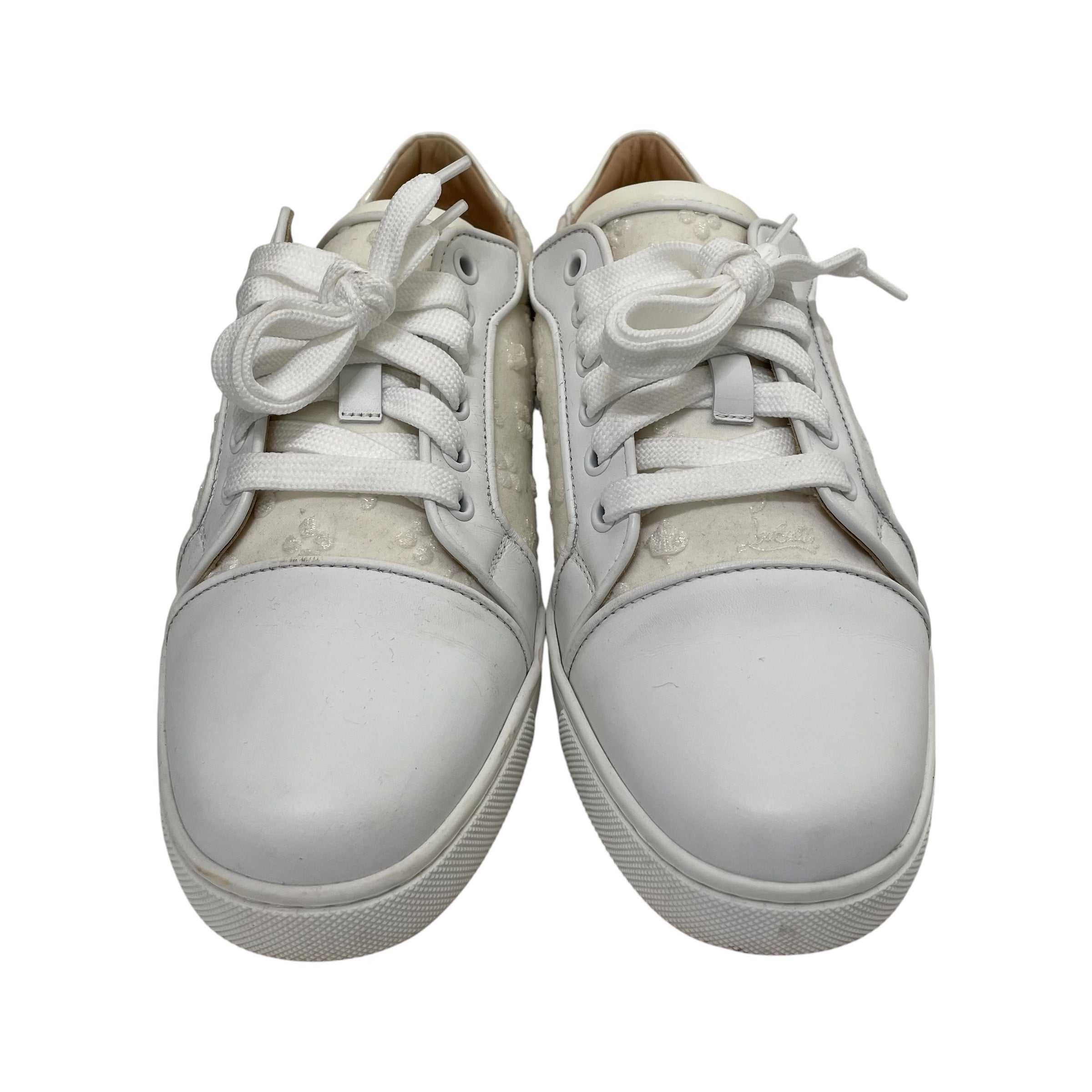 Christian Louboutin/Low-Sneakers/EU 38/Monogram/WHT/VIERA ORLATO view 3