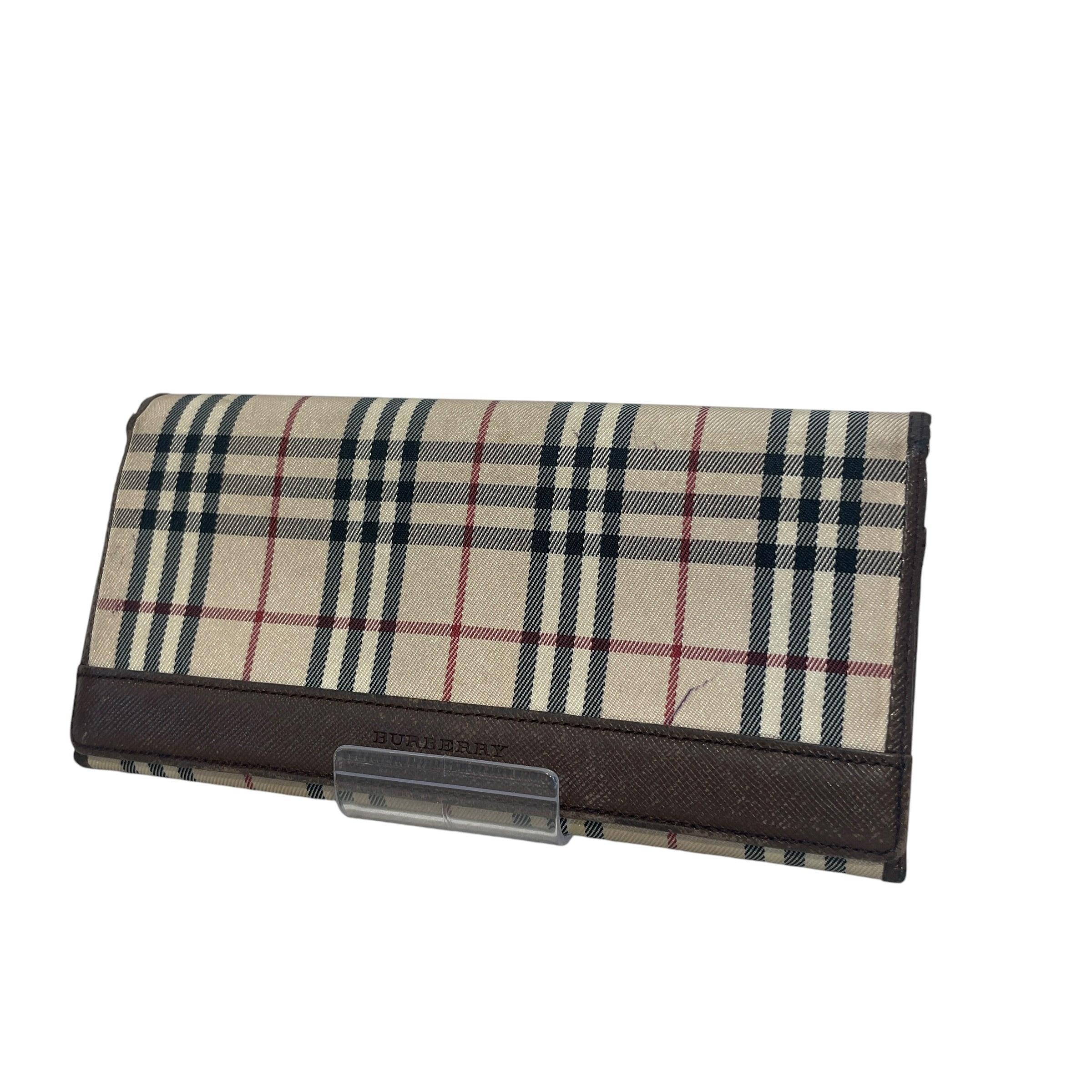 BURBERRY/Long Wallet/Leather/BRW/L's/Burberry Plaid Wallet view 1