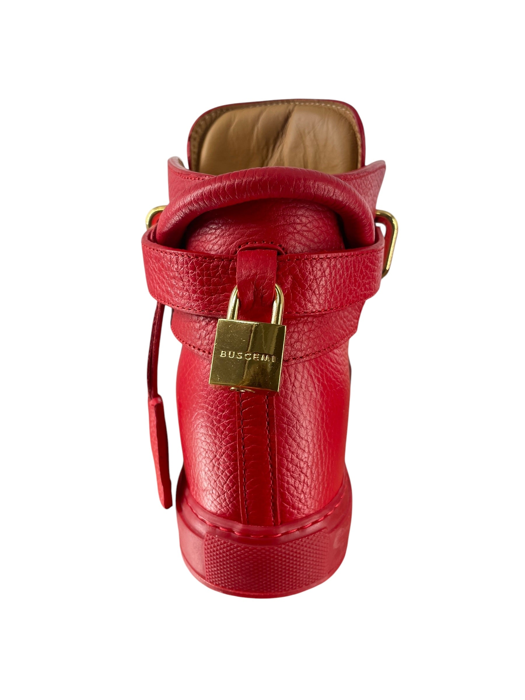 BUSCEMI/Hi-Sneakers/UK 3/Leather/RED/GLD LOCK WDGE SNEAKER 35 view 4