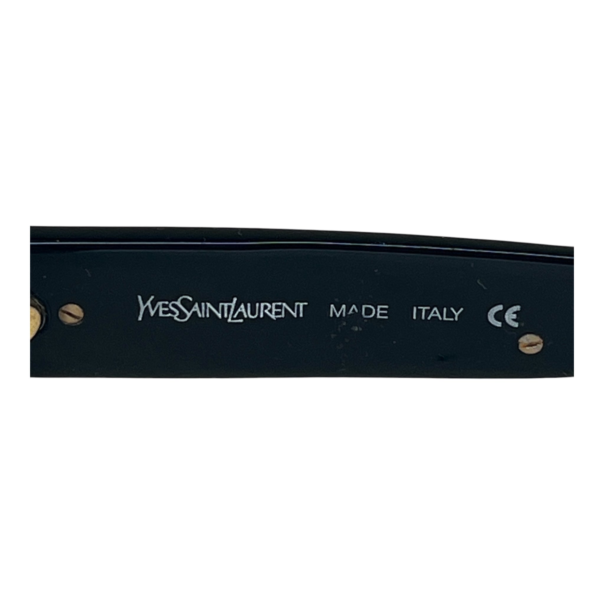 YVES SAINT LAURENT/Sunglasses/Plastic/BLK/GOLD HEARTS ON SIDE view 6