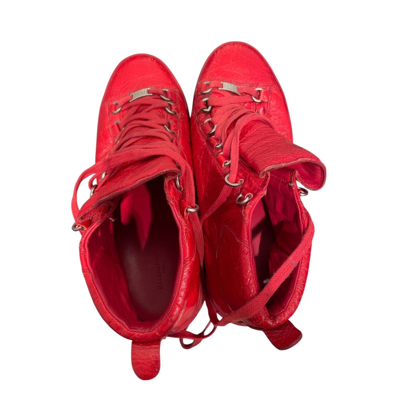 BALENCIAGA/Hi-Sneakers/Leather/RED/ARENA view 4