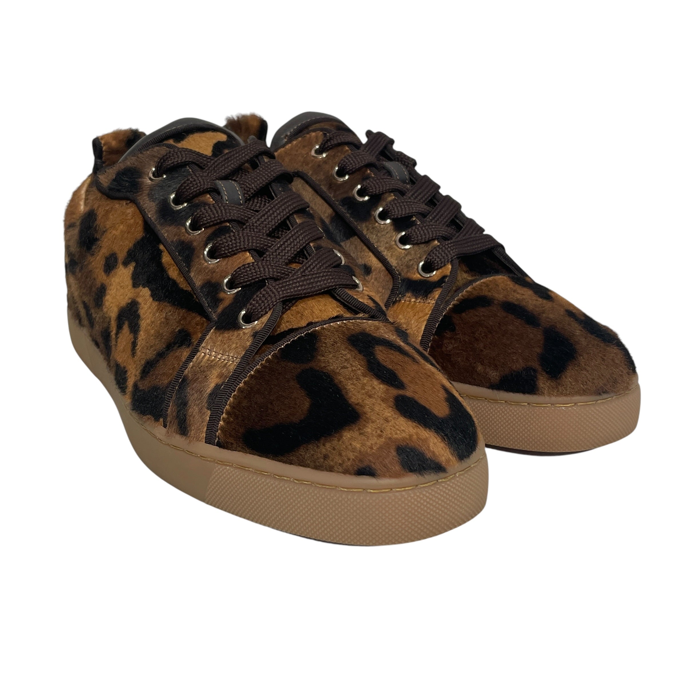 Christian Louboutin/Low-Sneakers/EU 41/Leopard/Cowhide/BRW/Louis Junior view 1