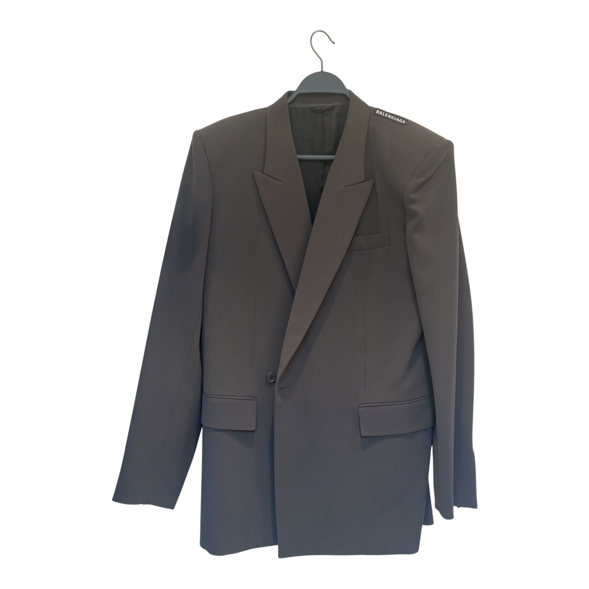 BALENCIAGA/Tailored Jkt/46/Polyester/GRY/balenciaga pattern inside view 1