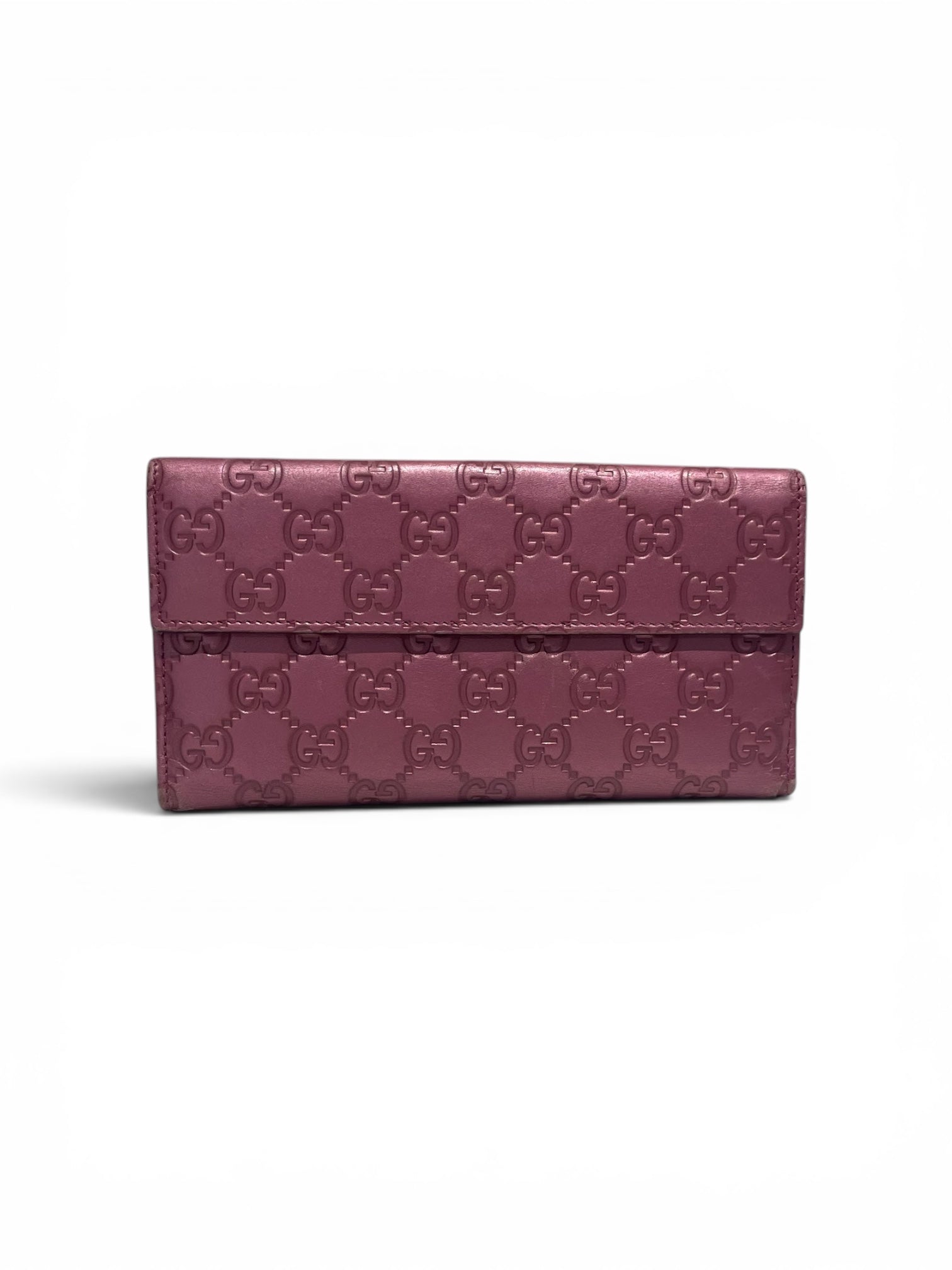 GUCCI/Bifold Wallet/Monogram/Leather/RED/L's/Heart Bit Wallet view 2