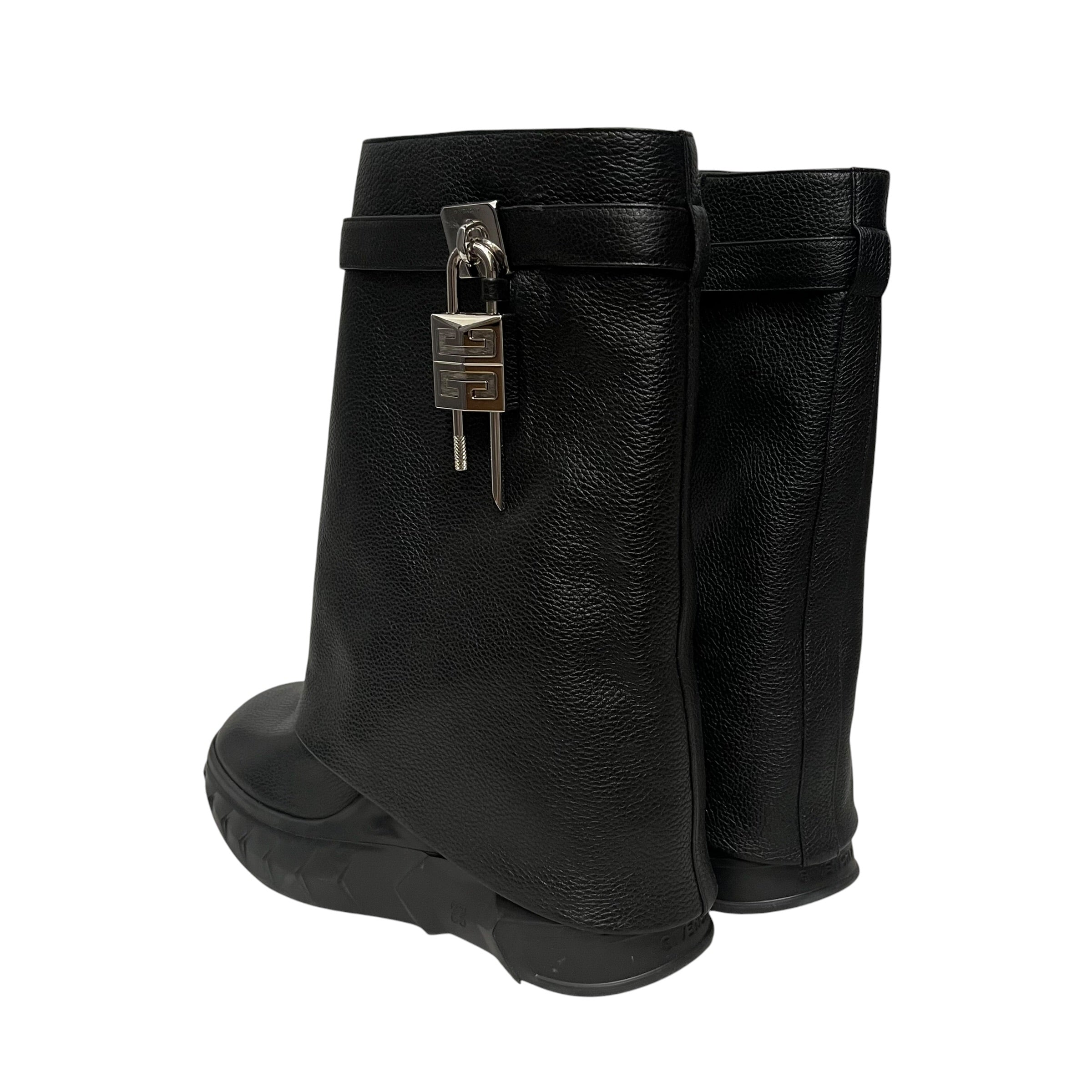 GIVENCHY/Long Boots/EU 41/Leather/BLK/Shark Lock view 2
