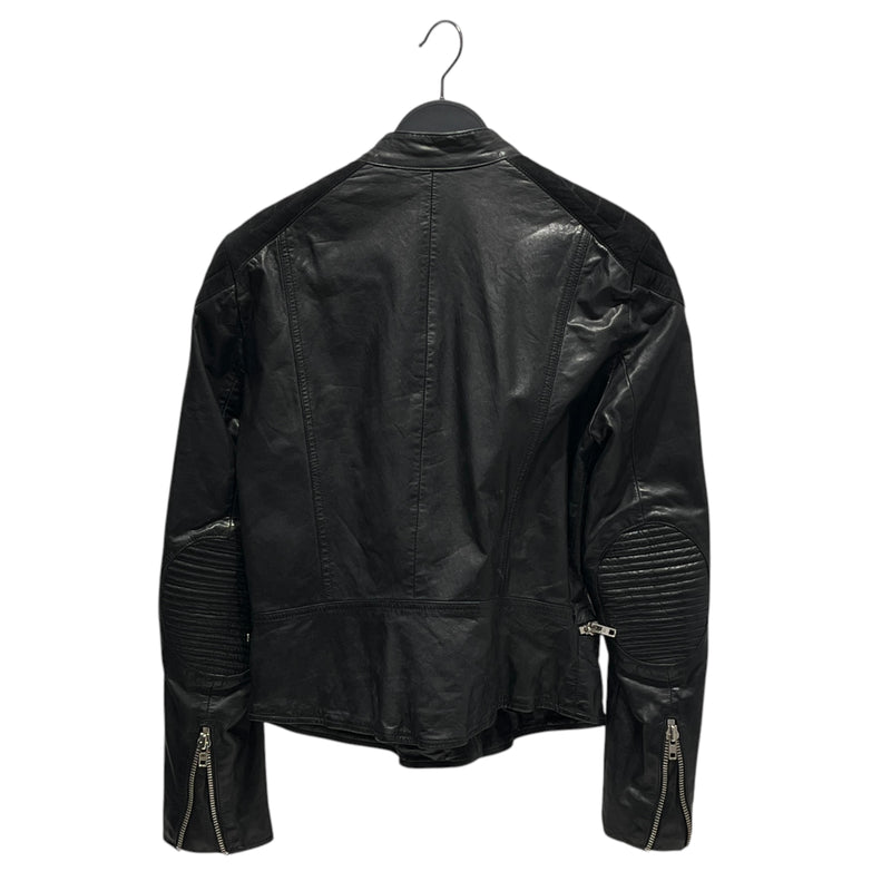 Muubaa/Leather Jkt/M/BLK/padded shoulders