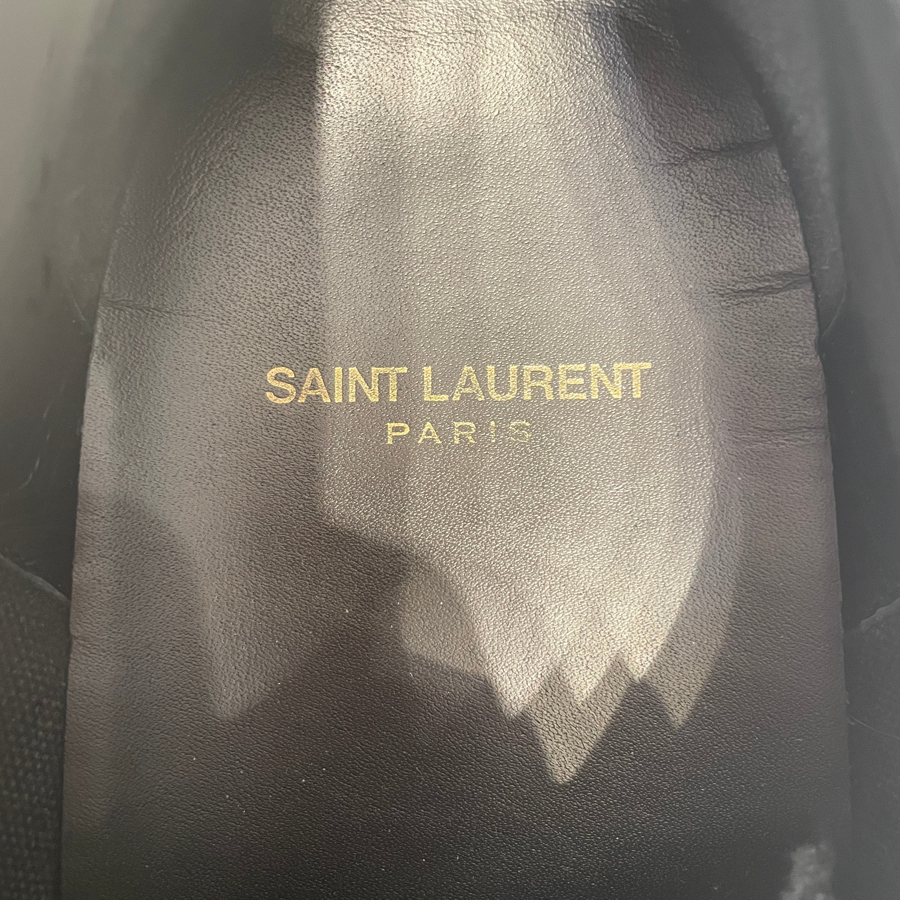 SAINT LAURENT/Low-Sneakers/EU 44/Cotton/BLK/COURT CLASSICS view 3