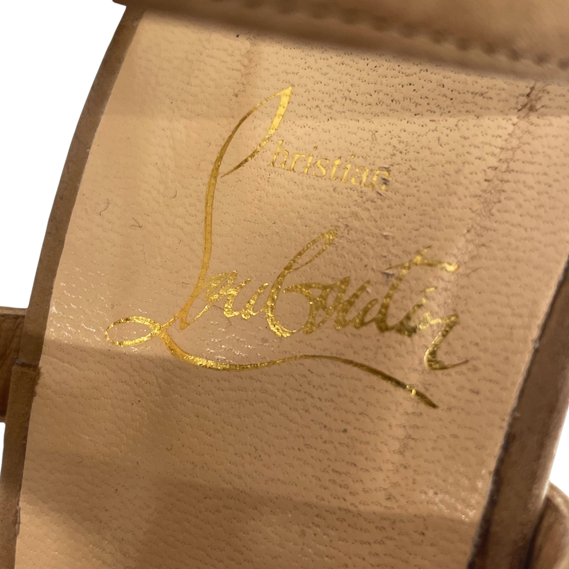 Christian Louboutin/Heels/EU 40/Suede/CML/Open-Toe/lace up suede cage stiletto sa view 3
